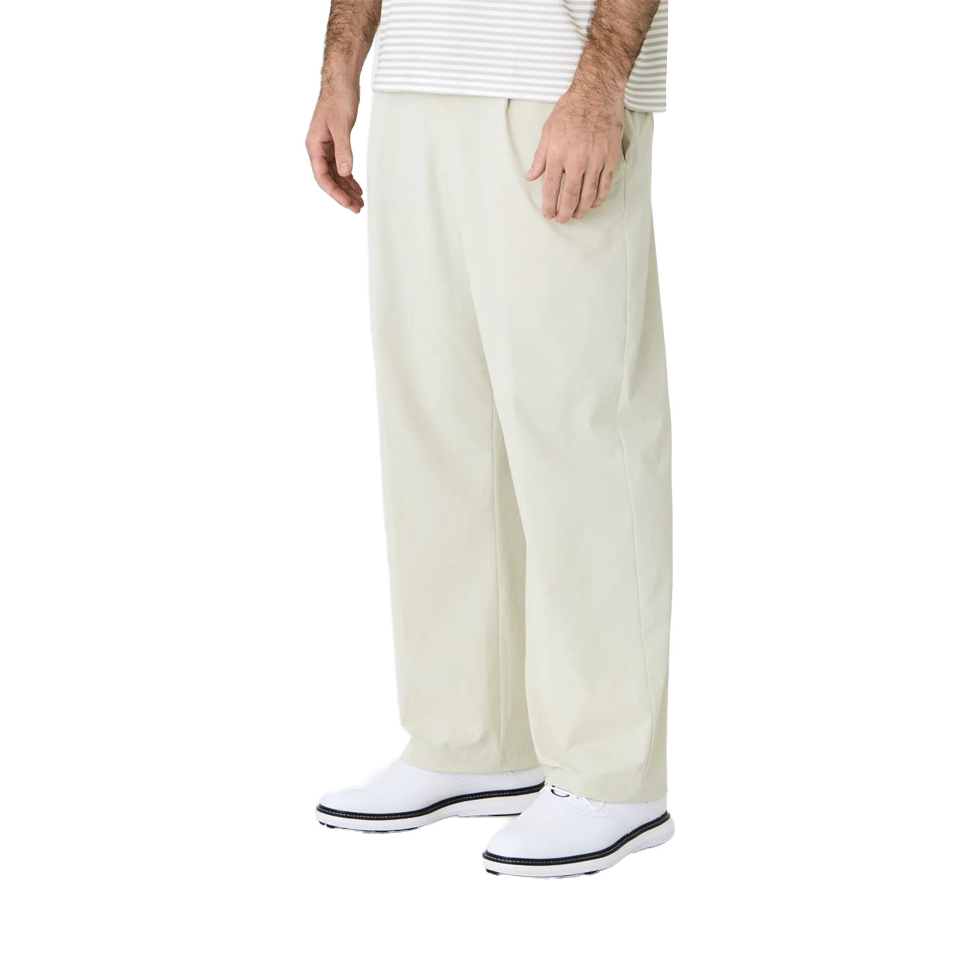 Left of Field Golf Double Pleated Lite Technical Pant - Beige - Image 2
