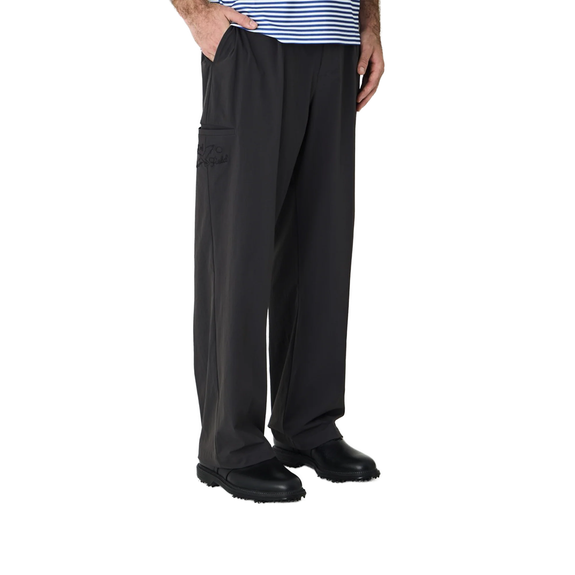 Left of Field Golf Double Pleated Lite Technical Pant - Dark Slate - Image 6