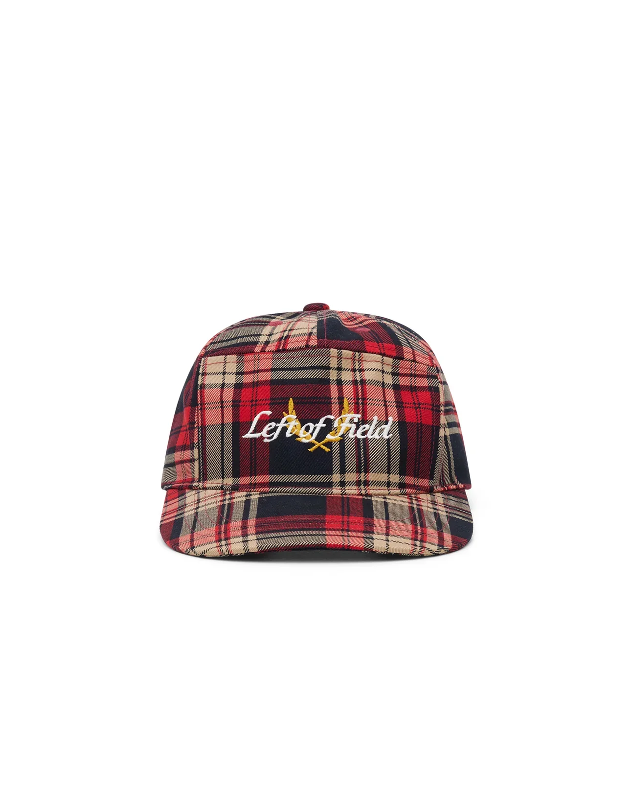 Left of Field Golf Heritage Plaid Cap - Red - Image 2