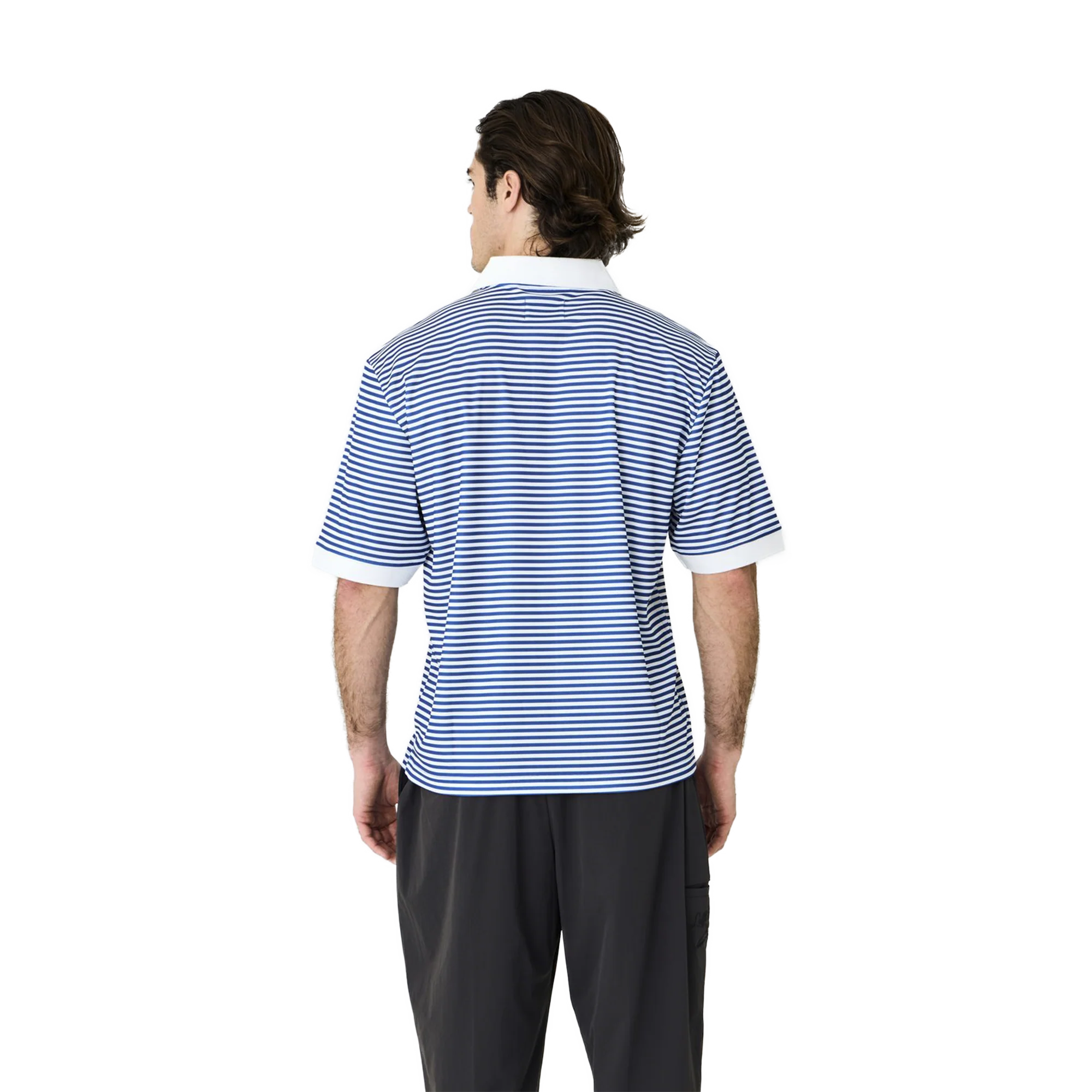 Left of Field Golf Mornington Polo Striped - Blue/White - Image 4