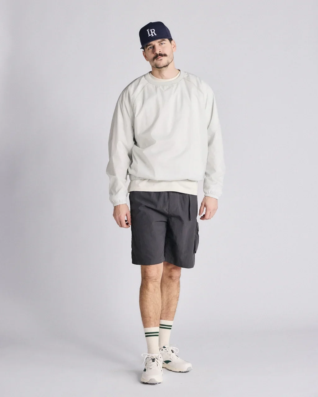 Local Rule Crewneck Windbreaker - Stone