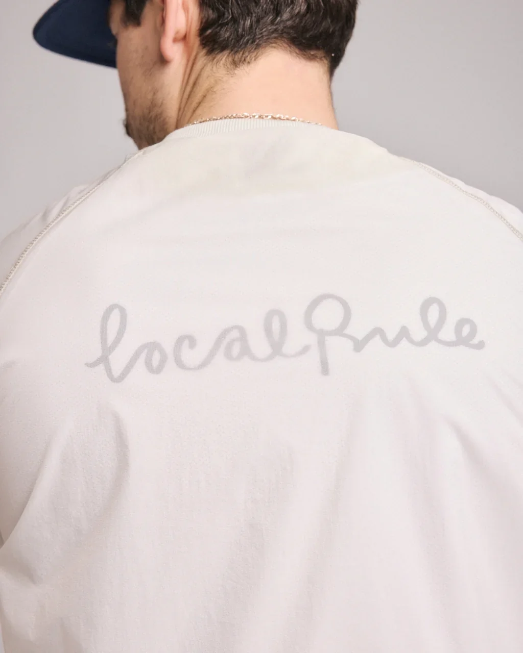 Local Rule Crewneck Windbreaker - Stone - Image 3