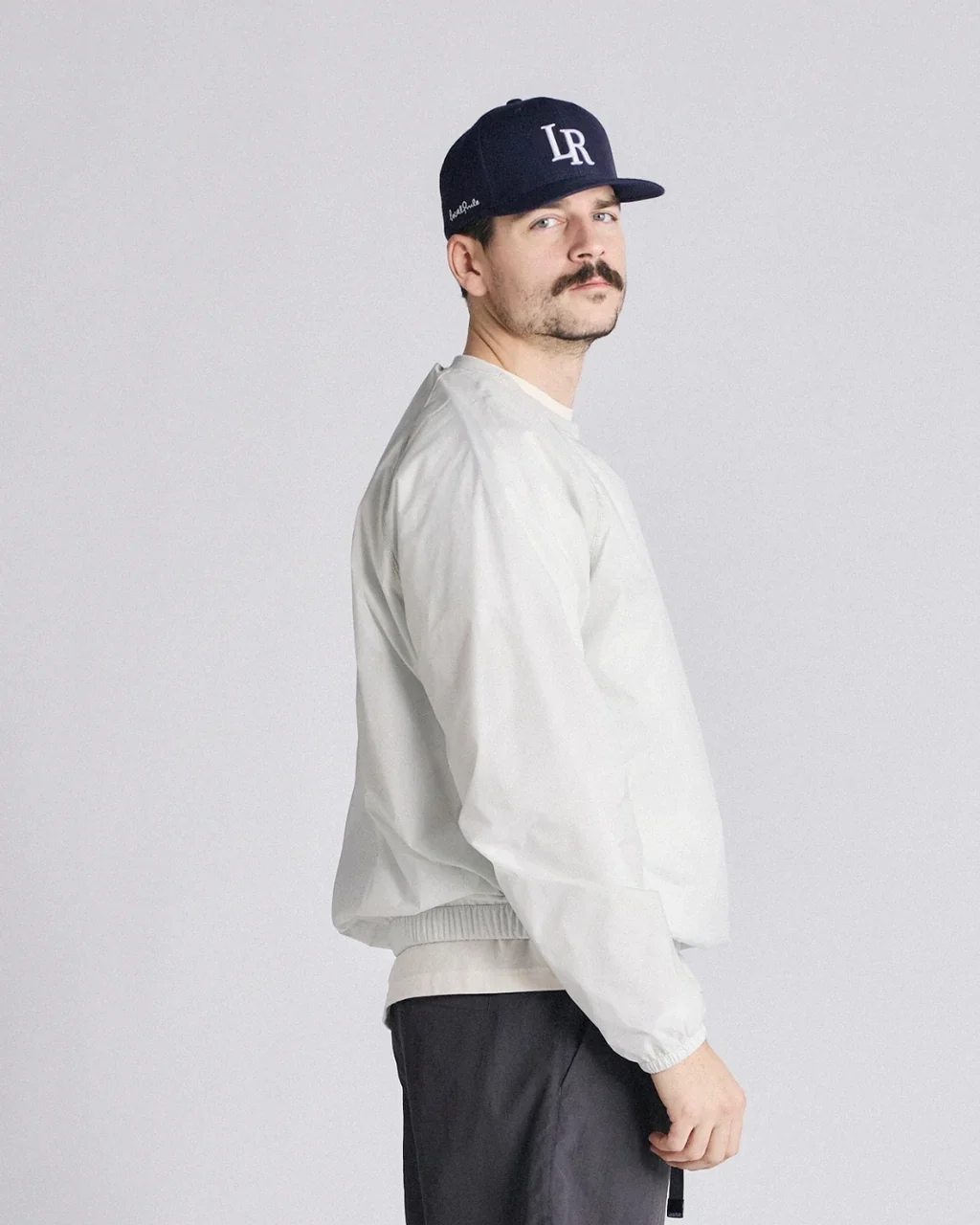 Local Rule Crewneck Windbreaker - Stone - Image 7