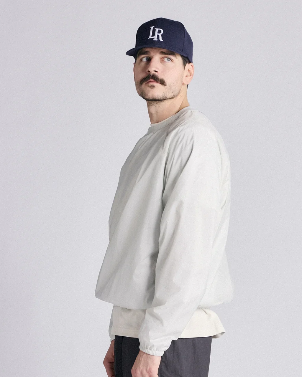 Local Rule Crewneck Windbreaker - Stone - Image 8