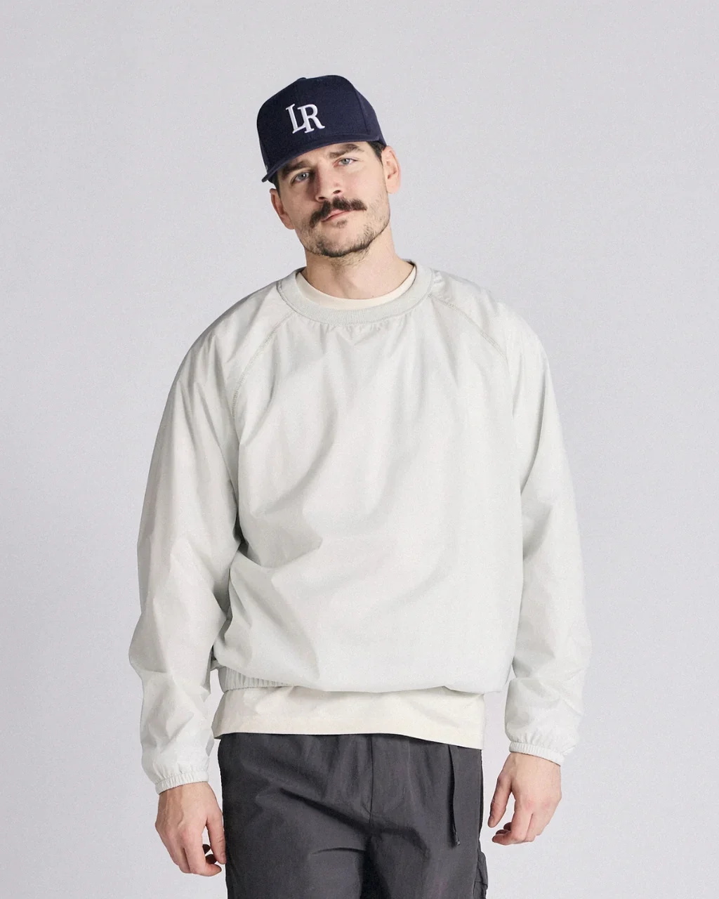 Local Rule Crewneck Windbreaker - Stone - Image 9