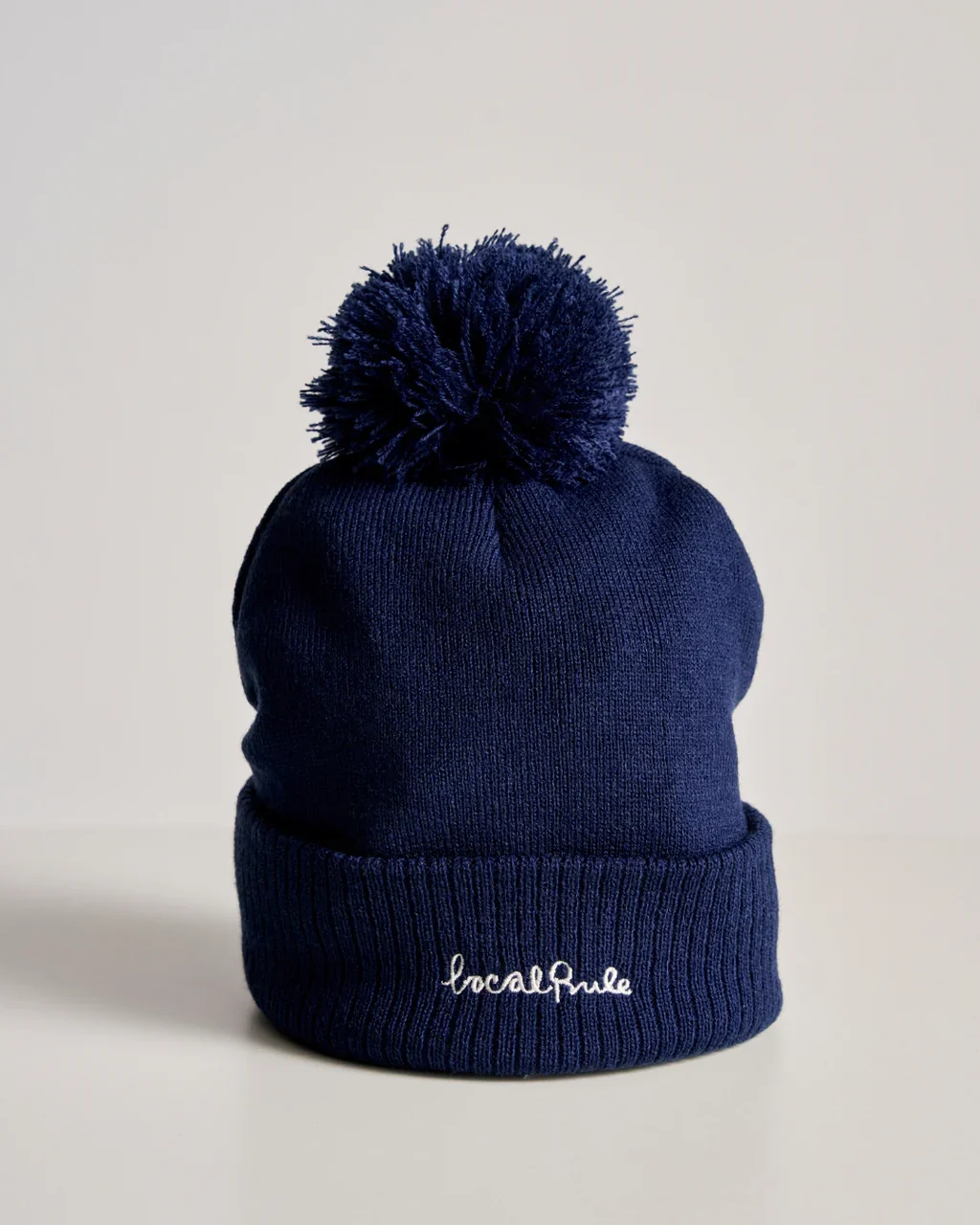 Local Rule Pom Pom Beanie - Navy - Image 6