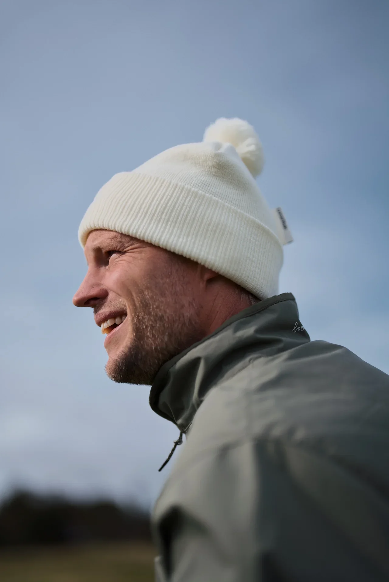 Local Rule Pom Pom Beanie - Offwhite - Image 5