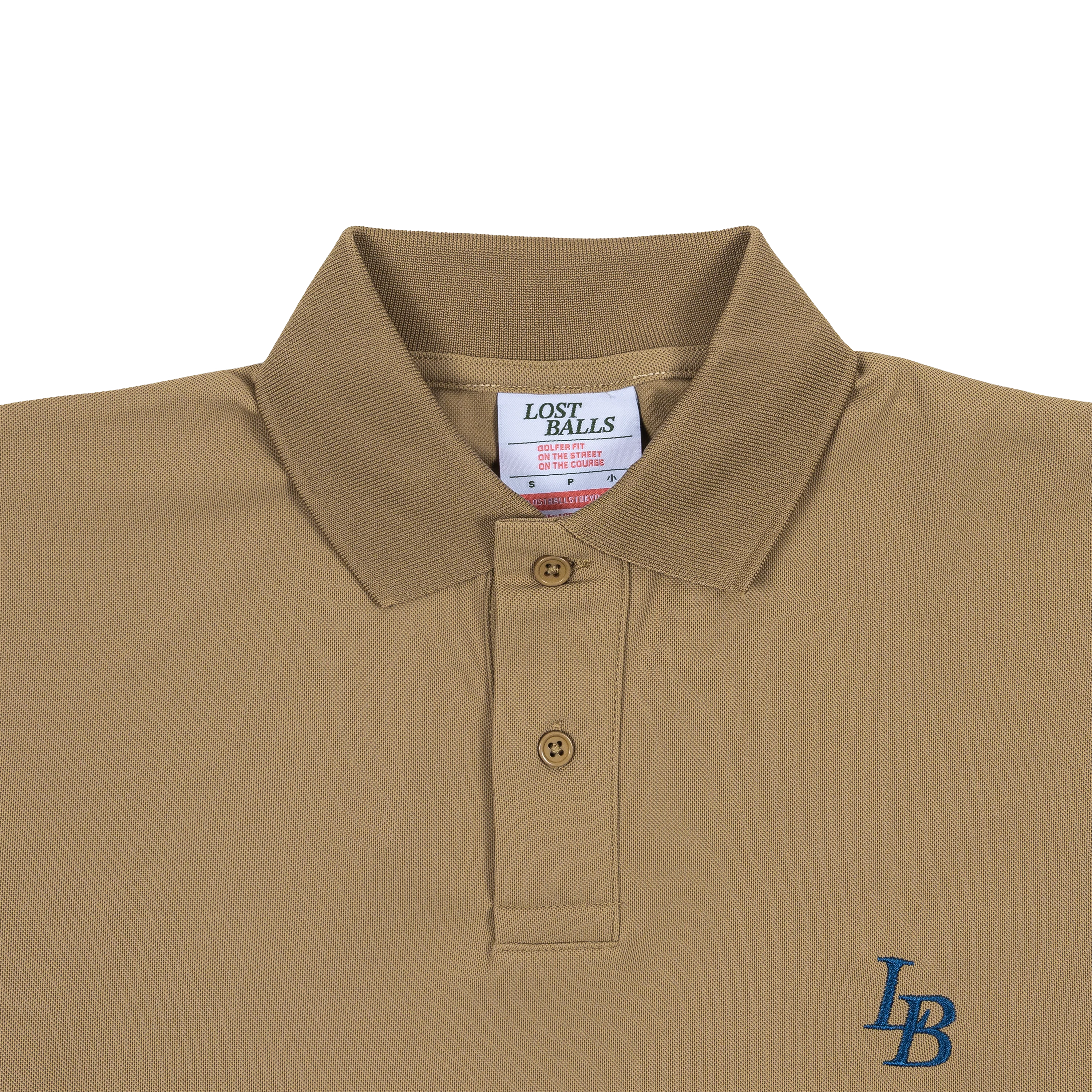 Lost Balls Logo Polo -  Khaki - Image 3
