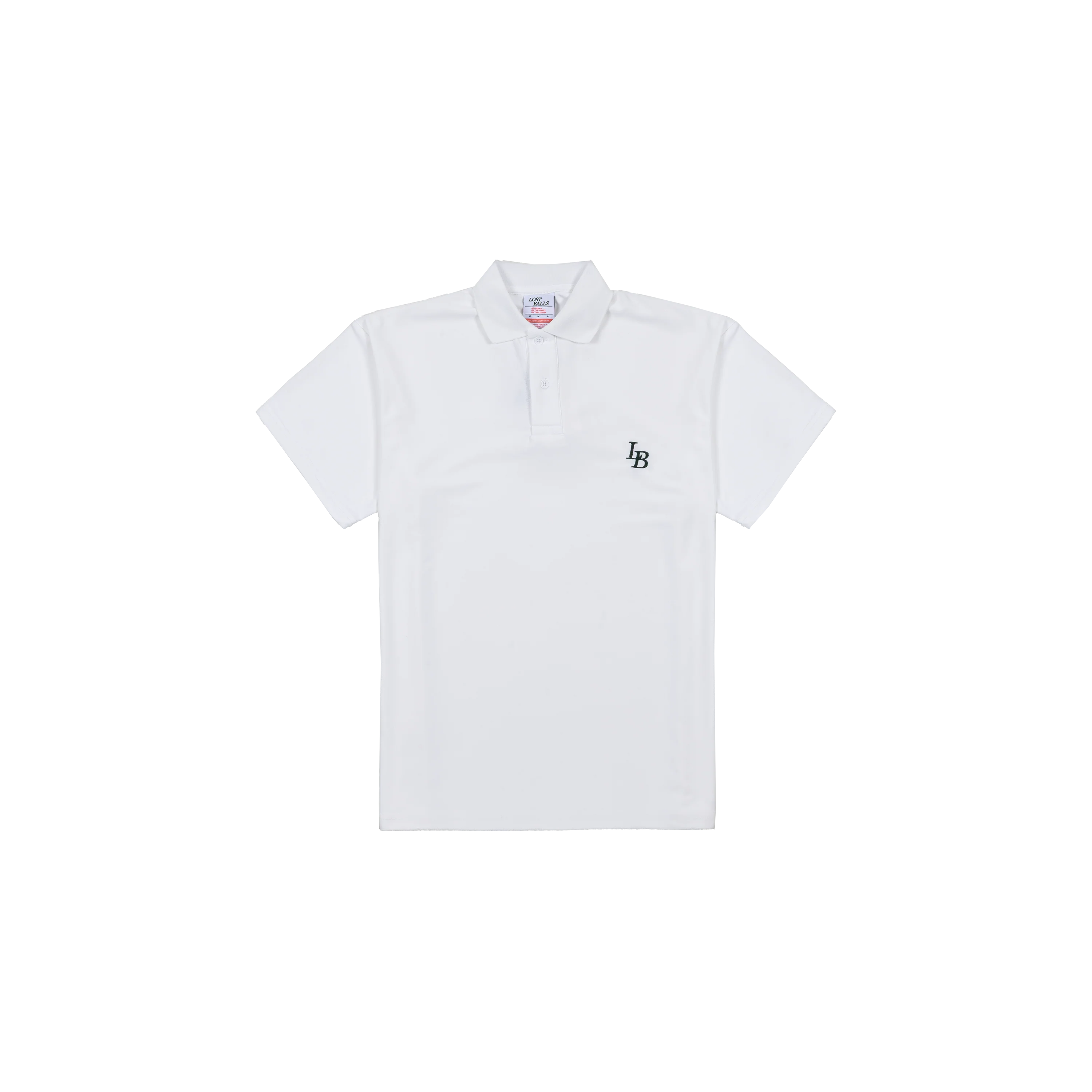 Lost Balls Logo Polo - White - Image 3