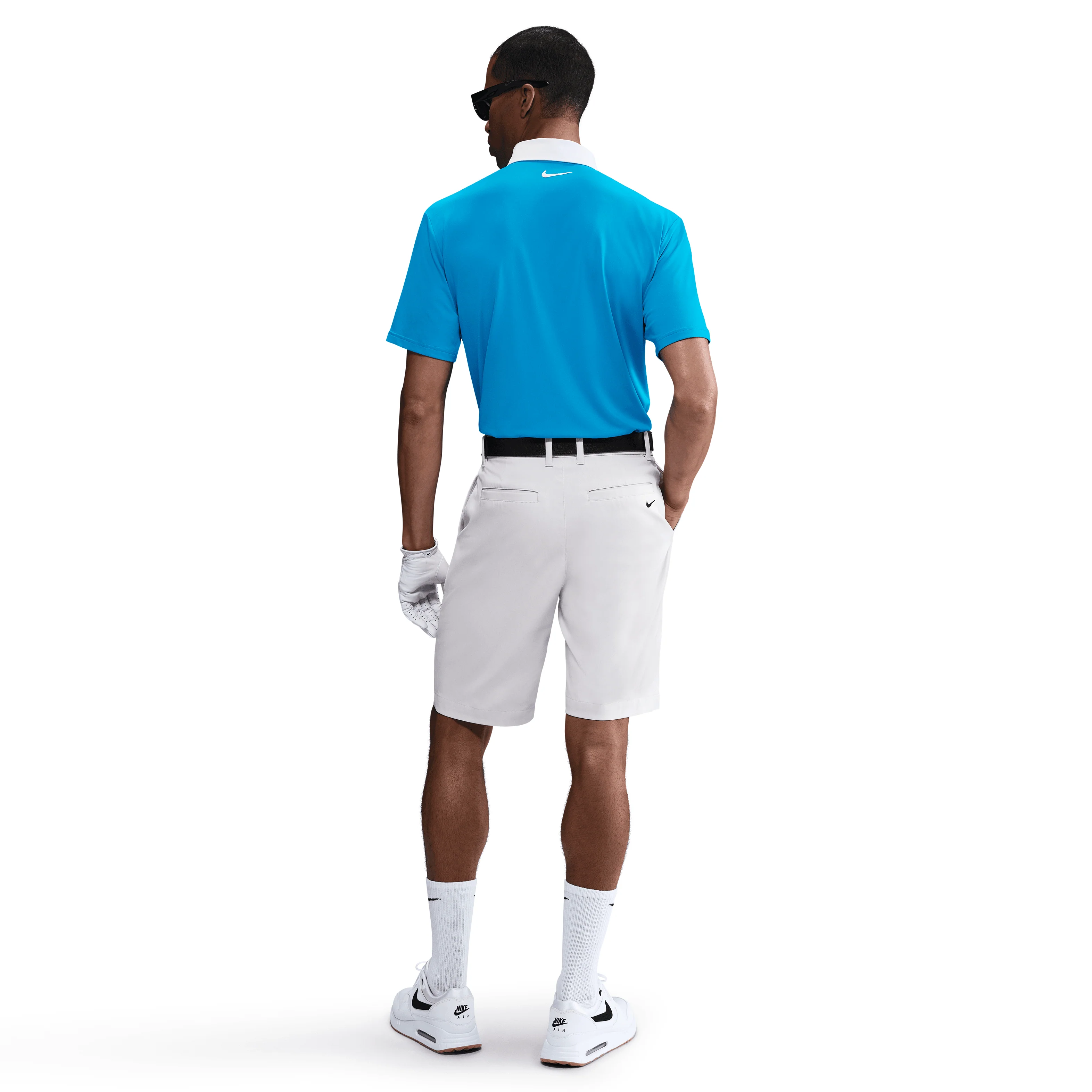 Nike M Dri-FIT Tour Contrast Polo - Laser Blue/White/White - Image 3