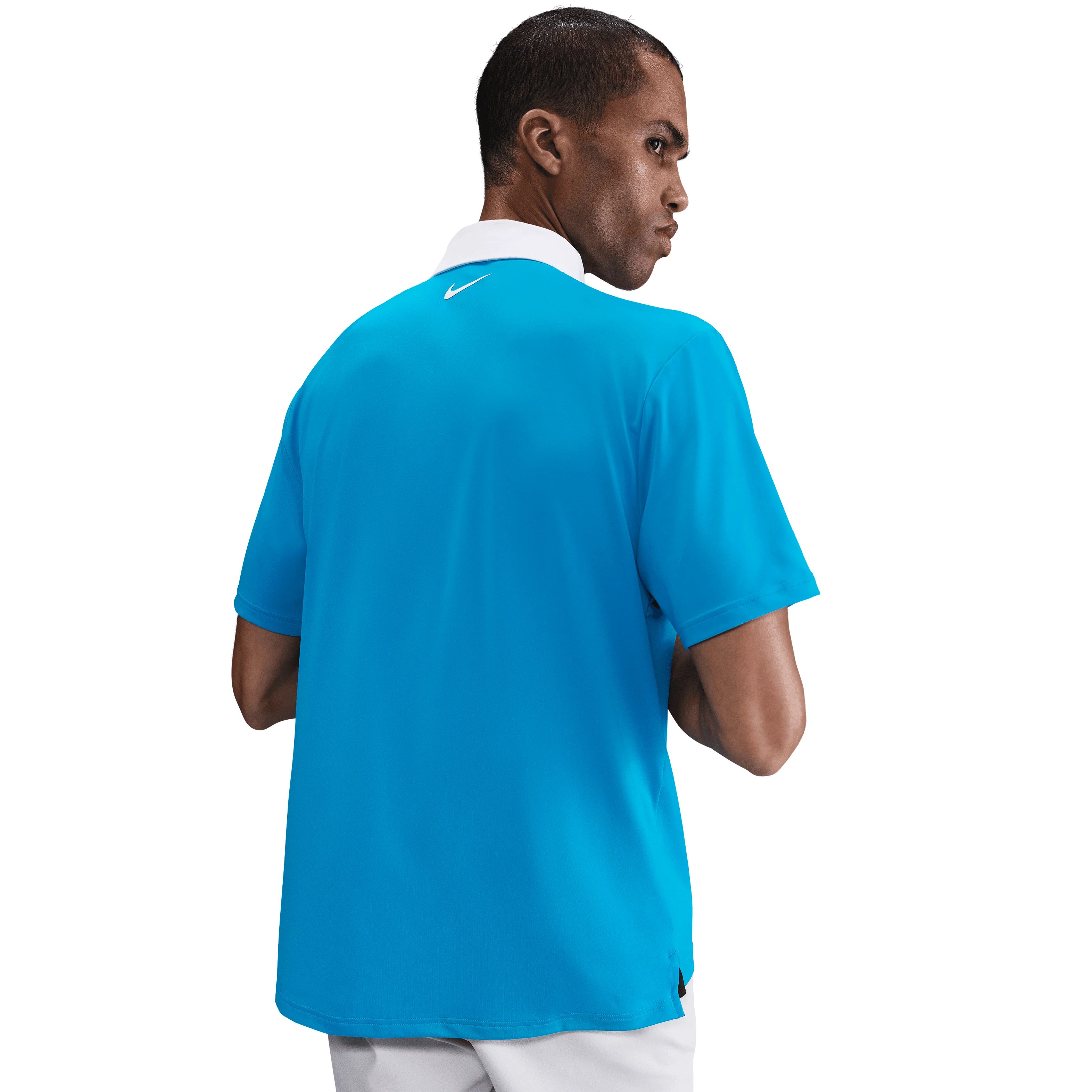 Nike M Dri-FIT Tour Contrast Polo - Laser Blue/White/White - Image 4