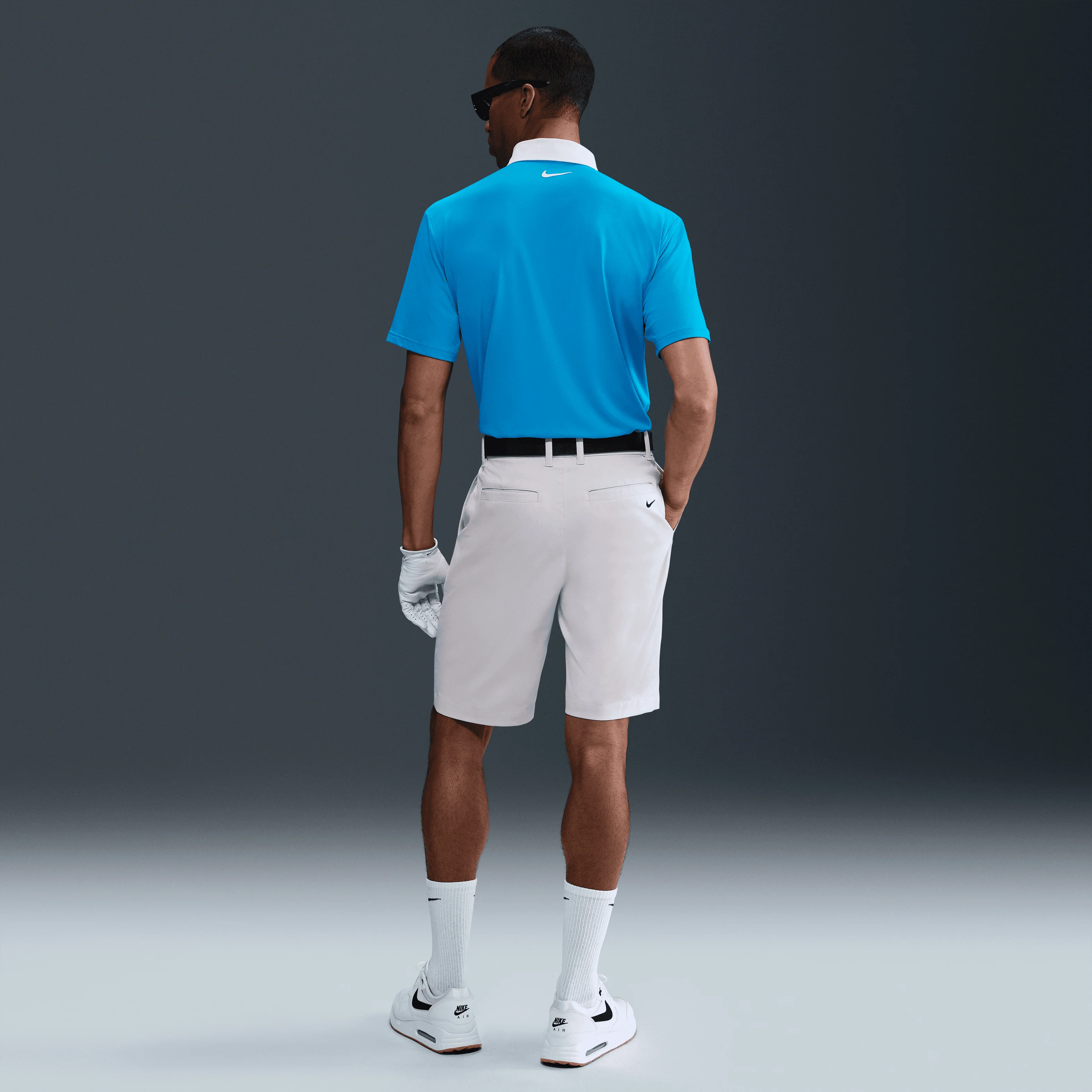 Nike M Dri-FIT Tour Contrast Polo - Laser Blue/White/White - Image 5