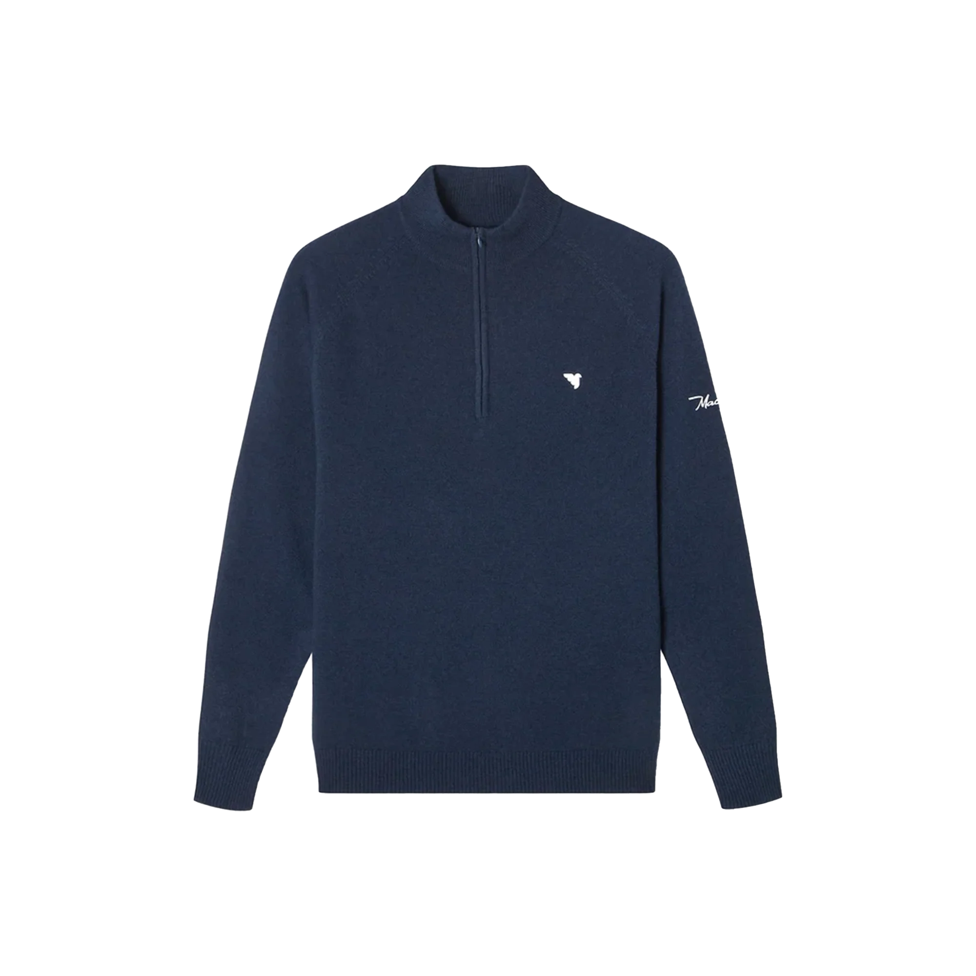 Macade Bridge Dark Blue Merino Quarter Zip