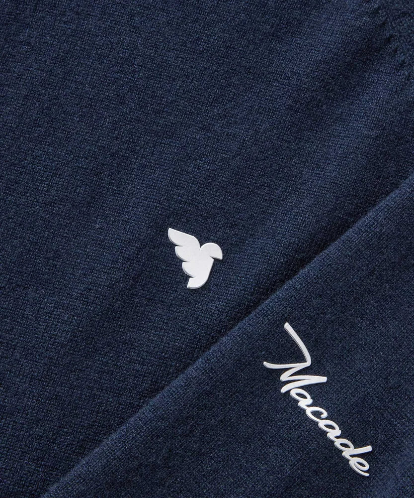 Macade Bridge Dark Blue Merino Quarter Zip - Image 4