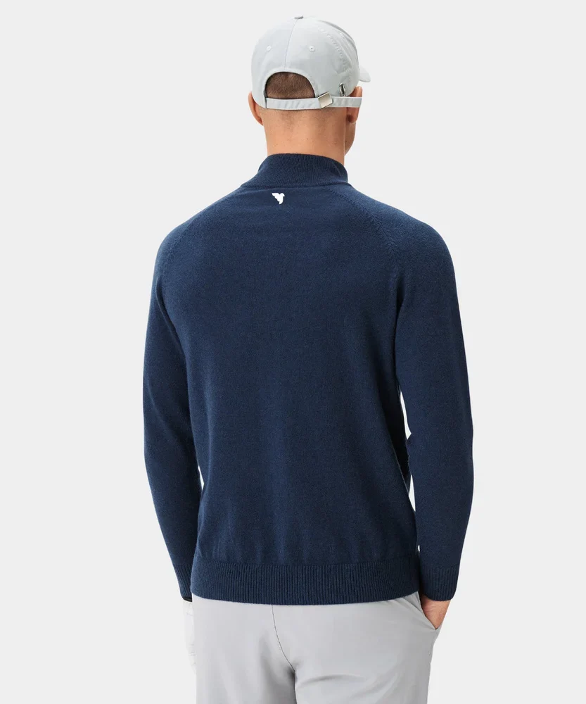 Macade Bridge Dark Blue Merino Quarter Zip - Image 5