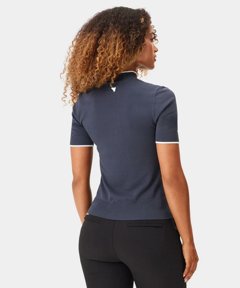 Macade Charcoal Air Mock Neck Top - Image 8