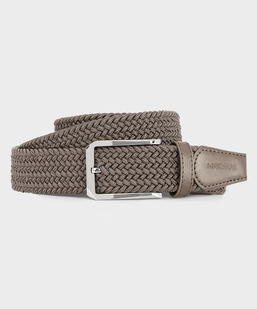 Macade  Men's Elastic Belt - Ash Brown - Image 4