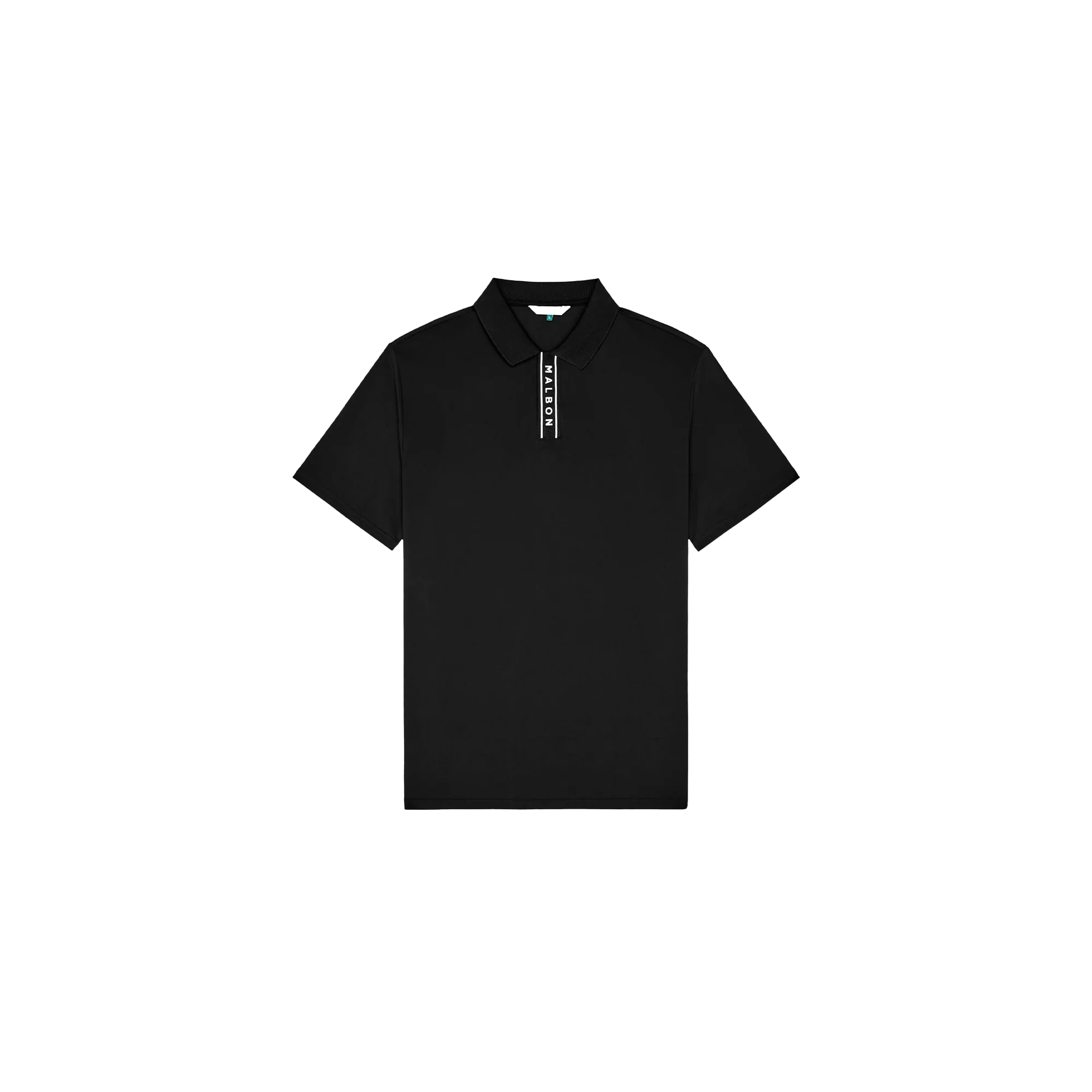 Malbon Block Placket Polo - Black