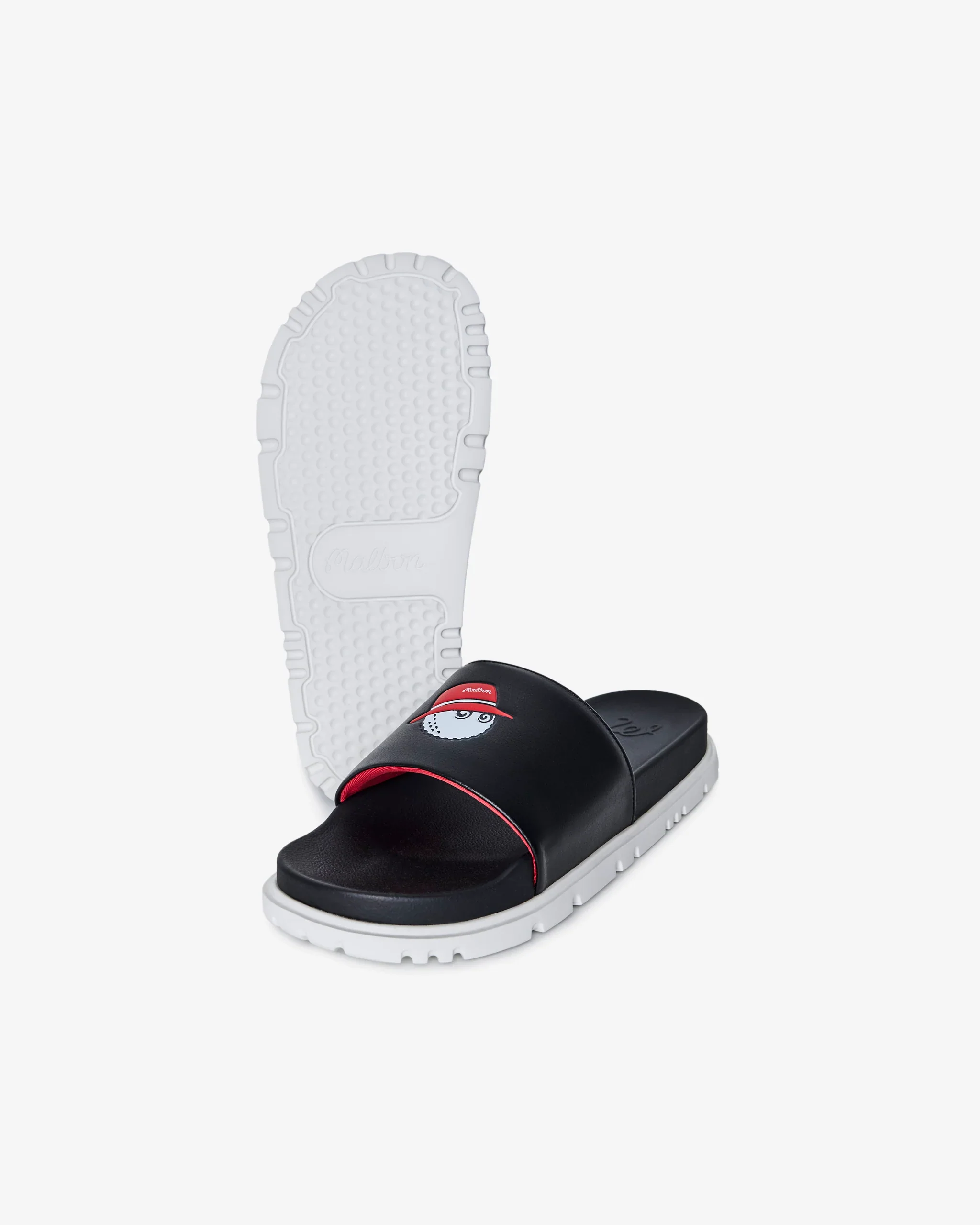 Malbon Golf Buckets Slide - Black/Red - Image 5