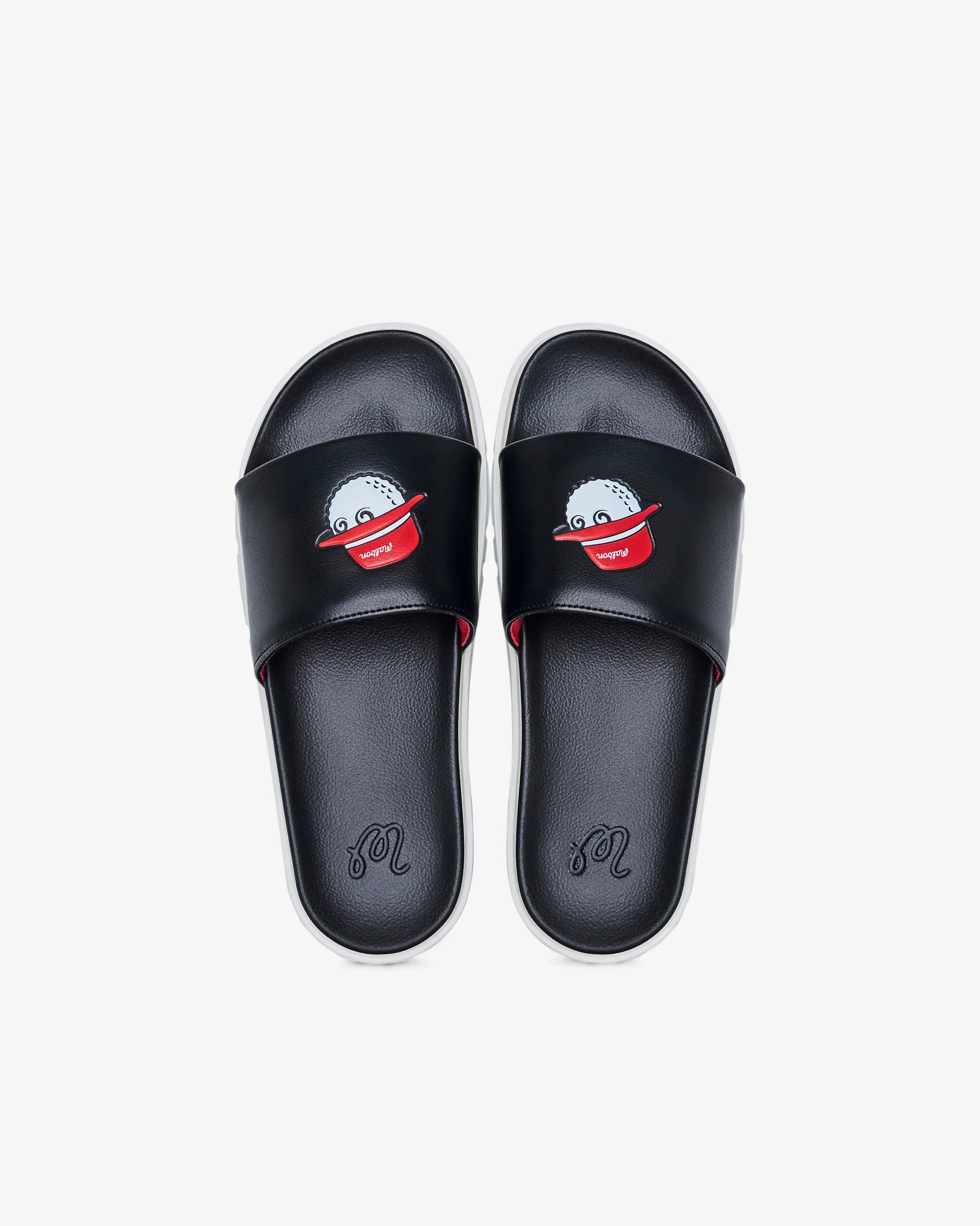 Malbon Golf Buckets Slide - Black/Red - Image 6