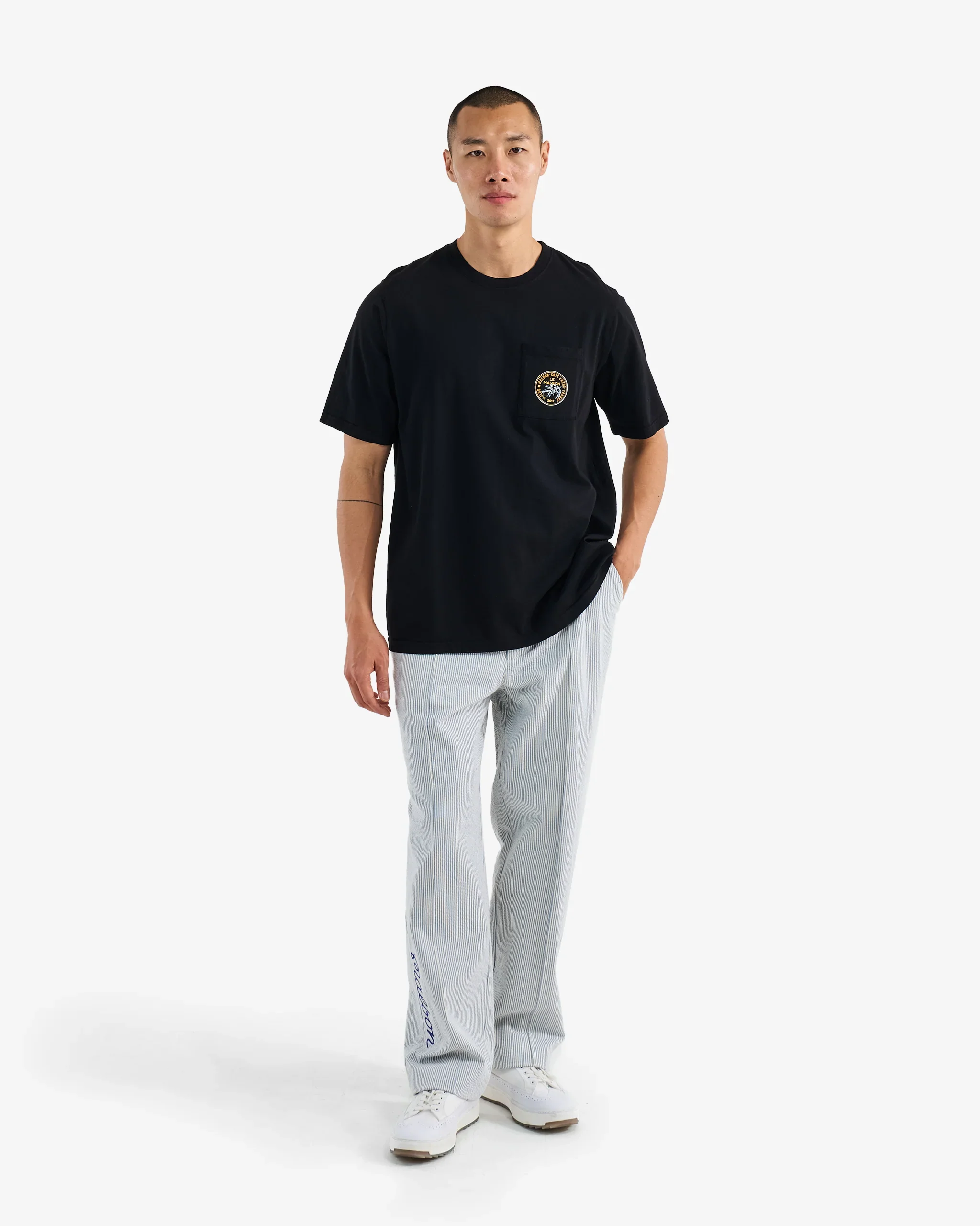 Malbon Citron Pocket T-Shirt - Black - Image 5