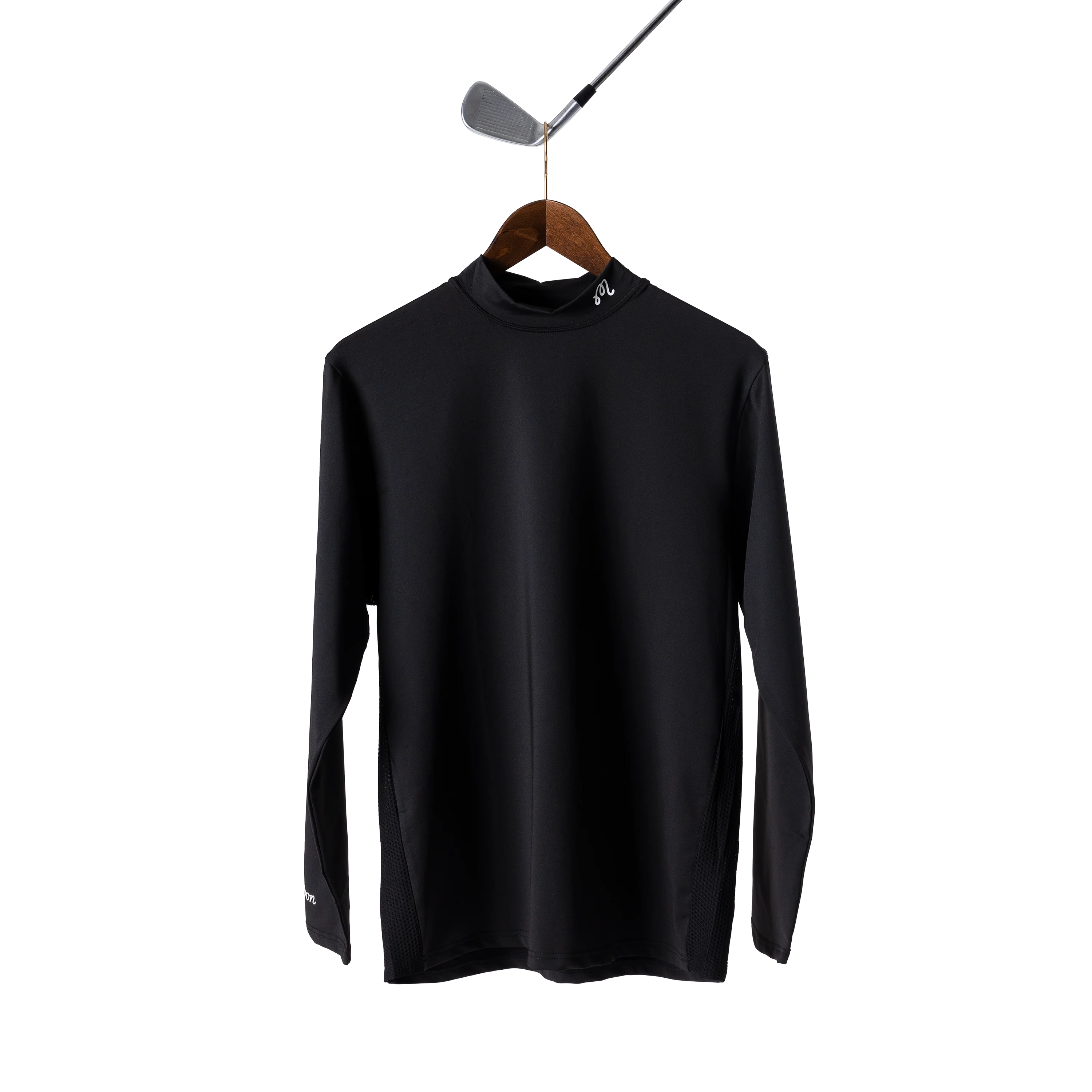Malbon Evergreen Compression Mockneck Black