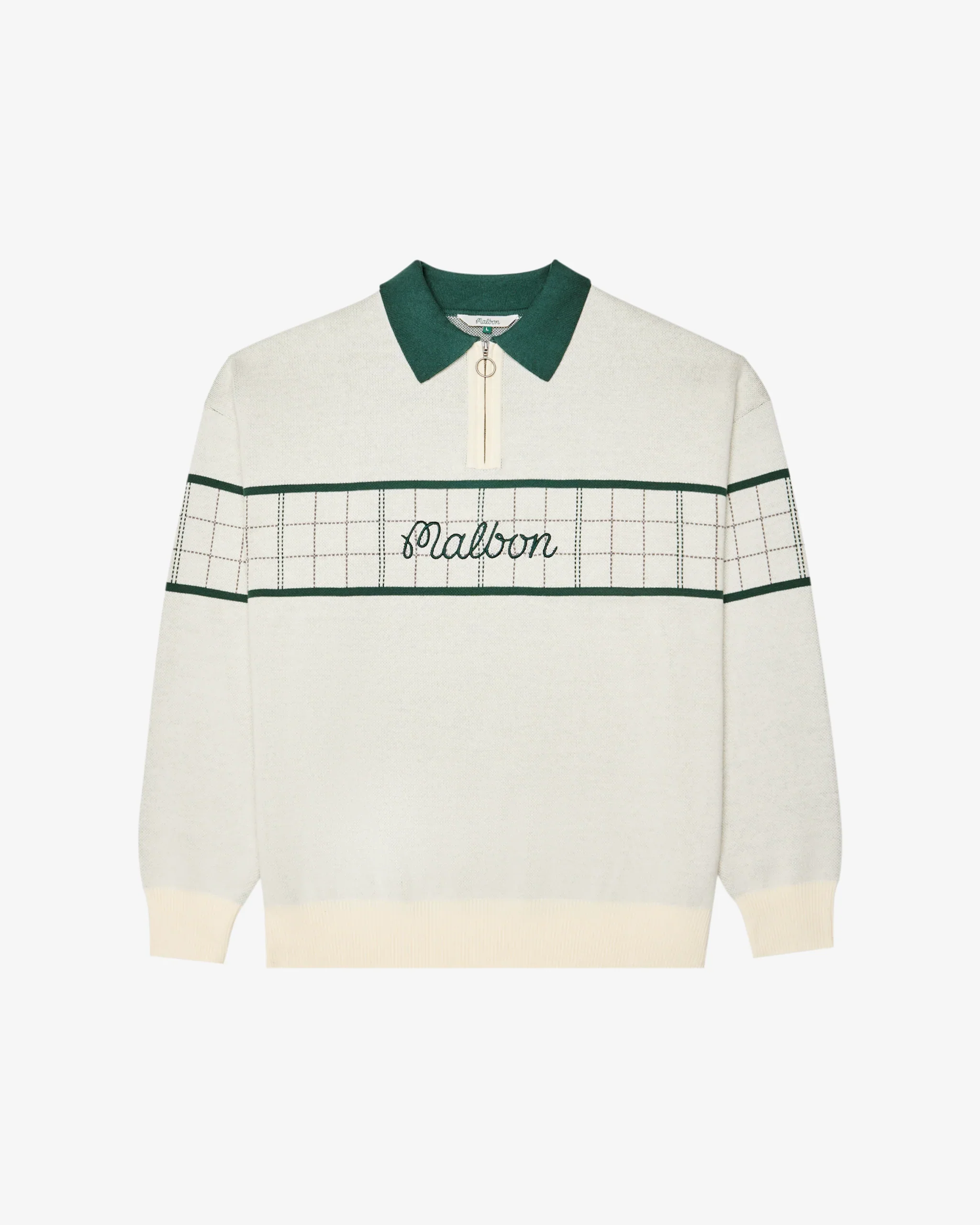 Malbon Golf Bennet Paid Sweater - Ivory - Image 4
