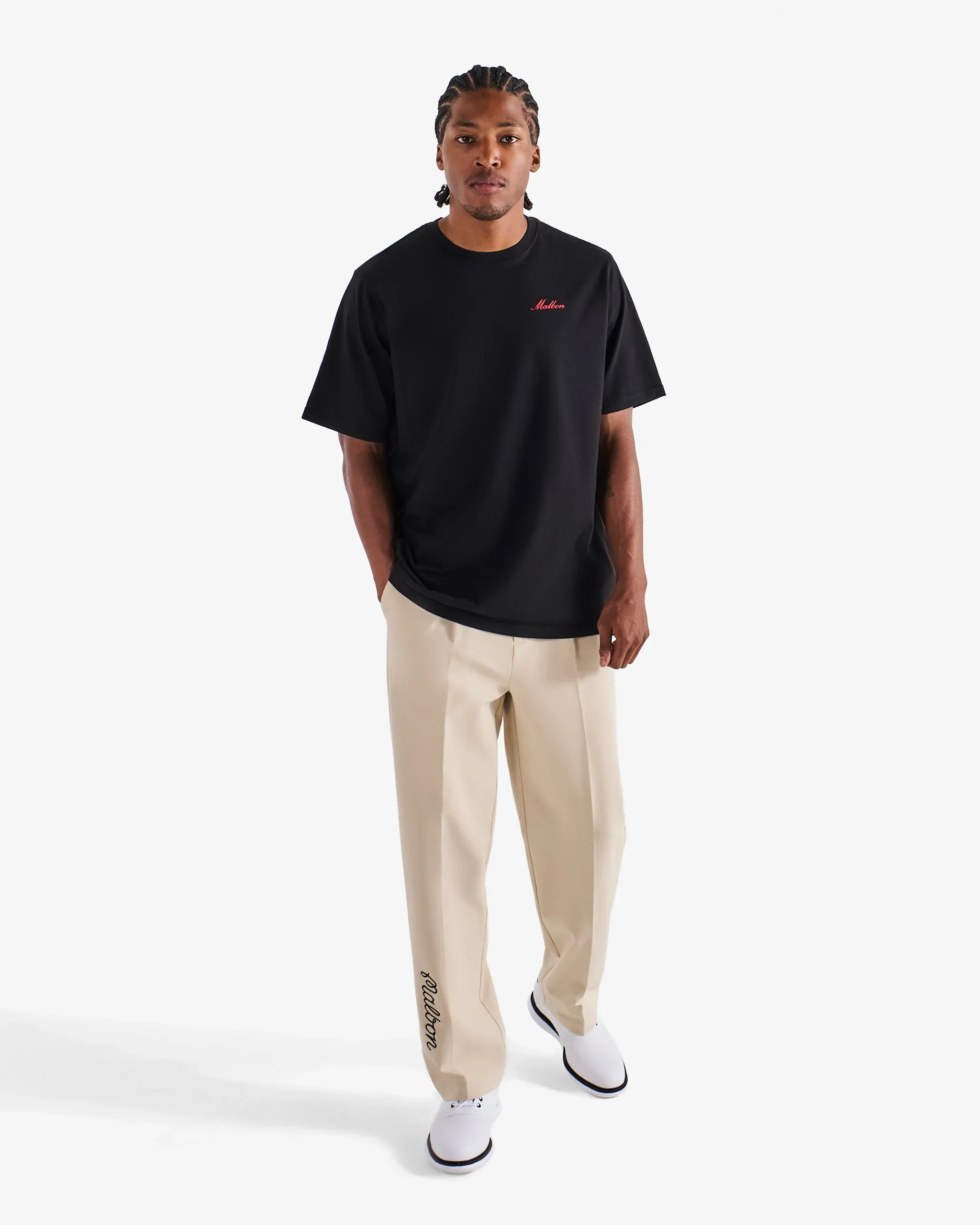Malbon Golf Bermuda Members Tee - Black - Image 5