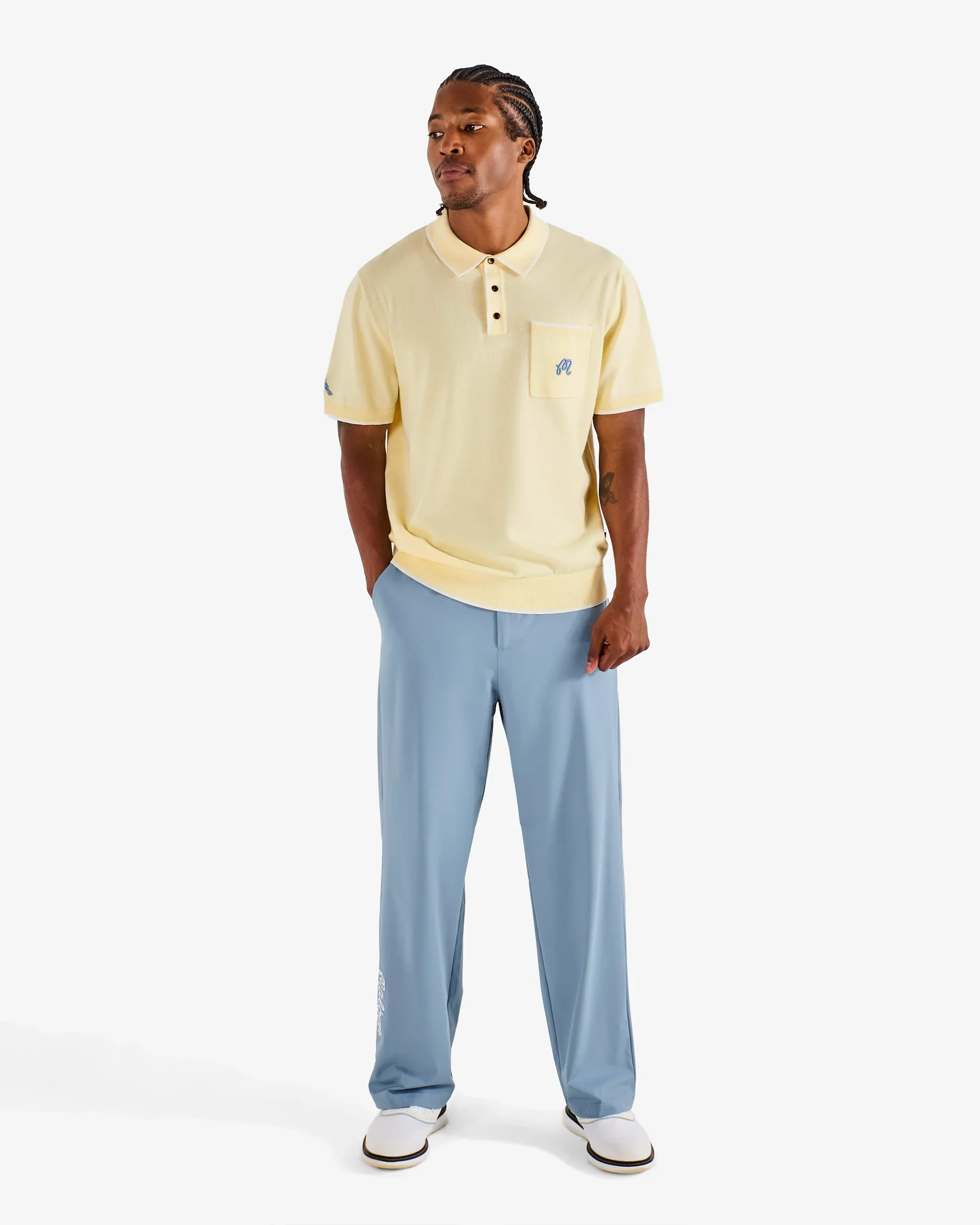 Malbon Golf Birds Of Georgia - Blue Jay Knit Polo - Image 2