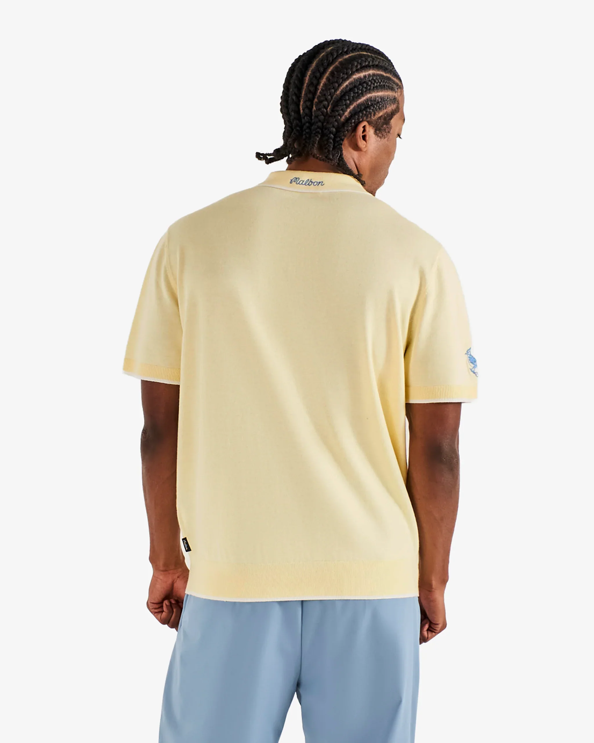 Malbon Golf Birds Of Georgia - Blue Jay Knit Polo - Image 7