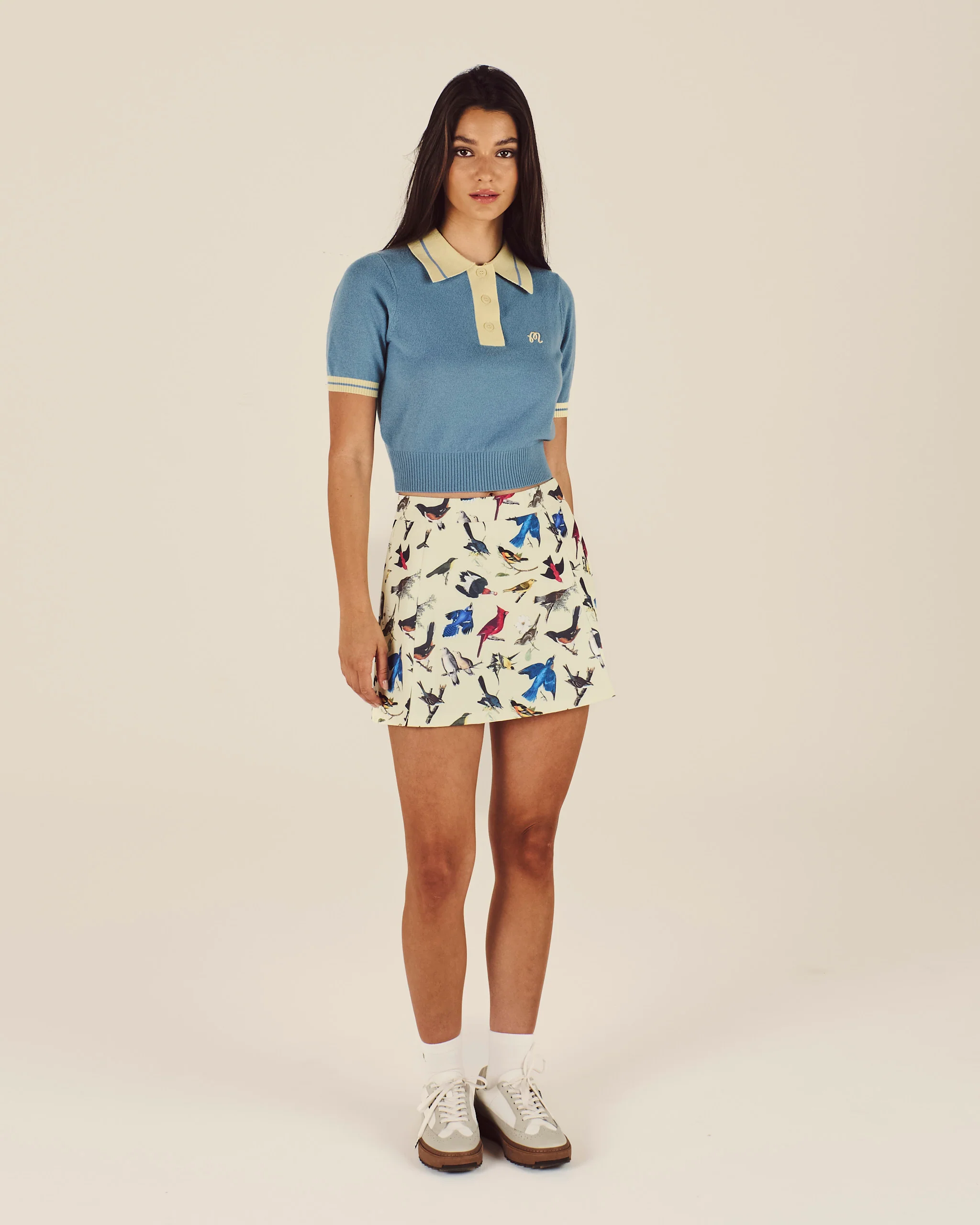 Malbon Golf Birds of Georgia Mikayla Knit Polo - Windward Blue - Image 2