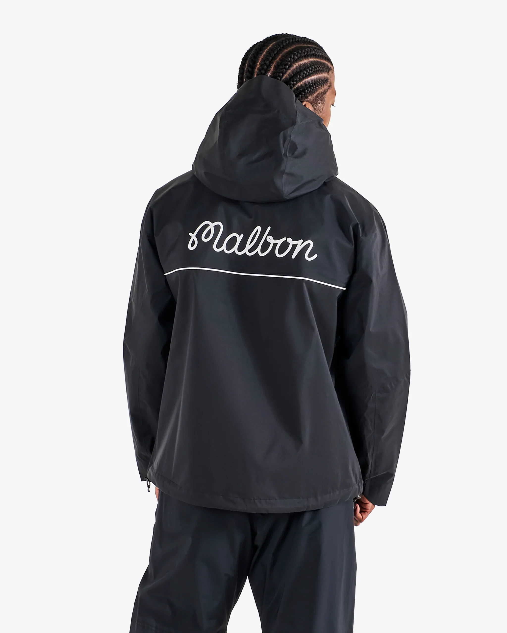 Malbon Golf Cloudburst Rain Jacket - Black - Image 5