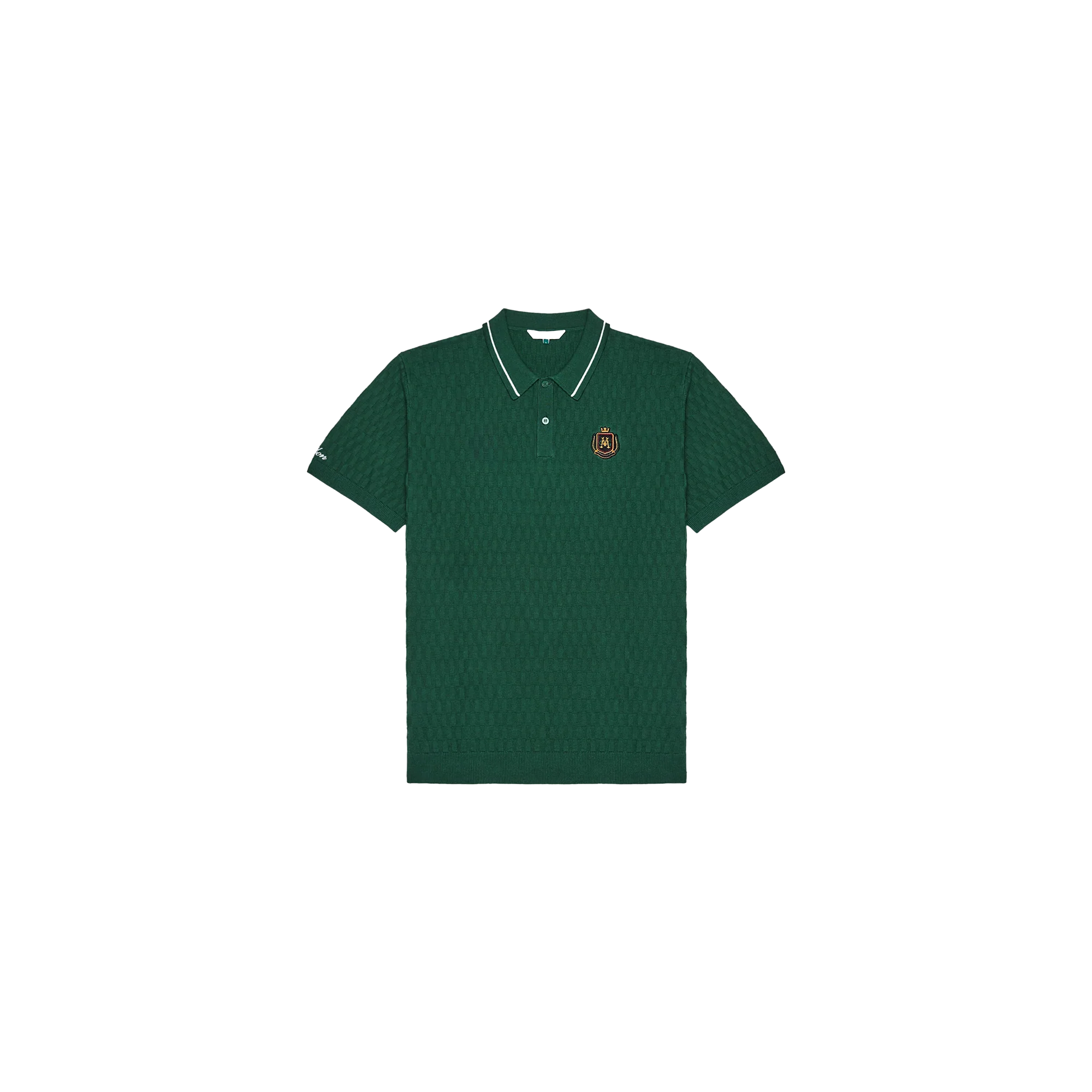 Malbon Golf Crest Knit Polo - Myrtle