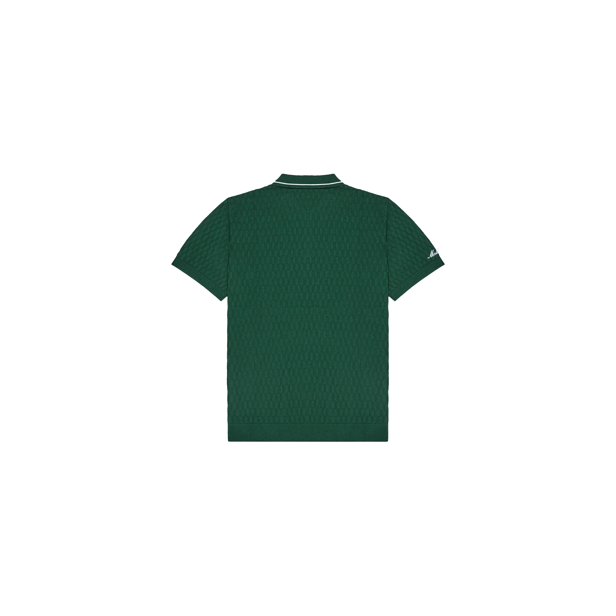 Malbon Golf Crest Knit Polo - Myrtle - Image 2