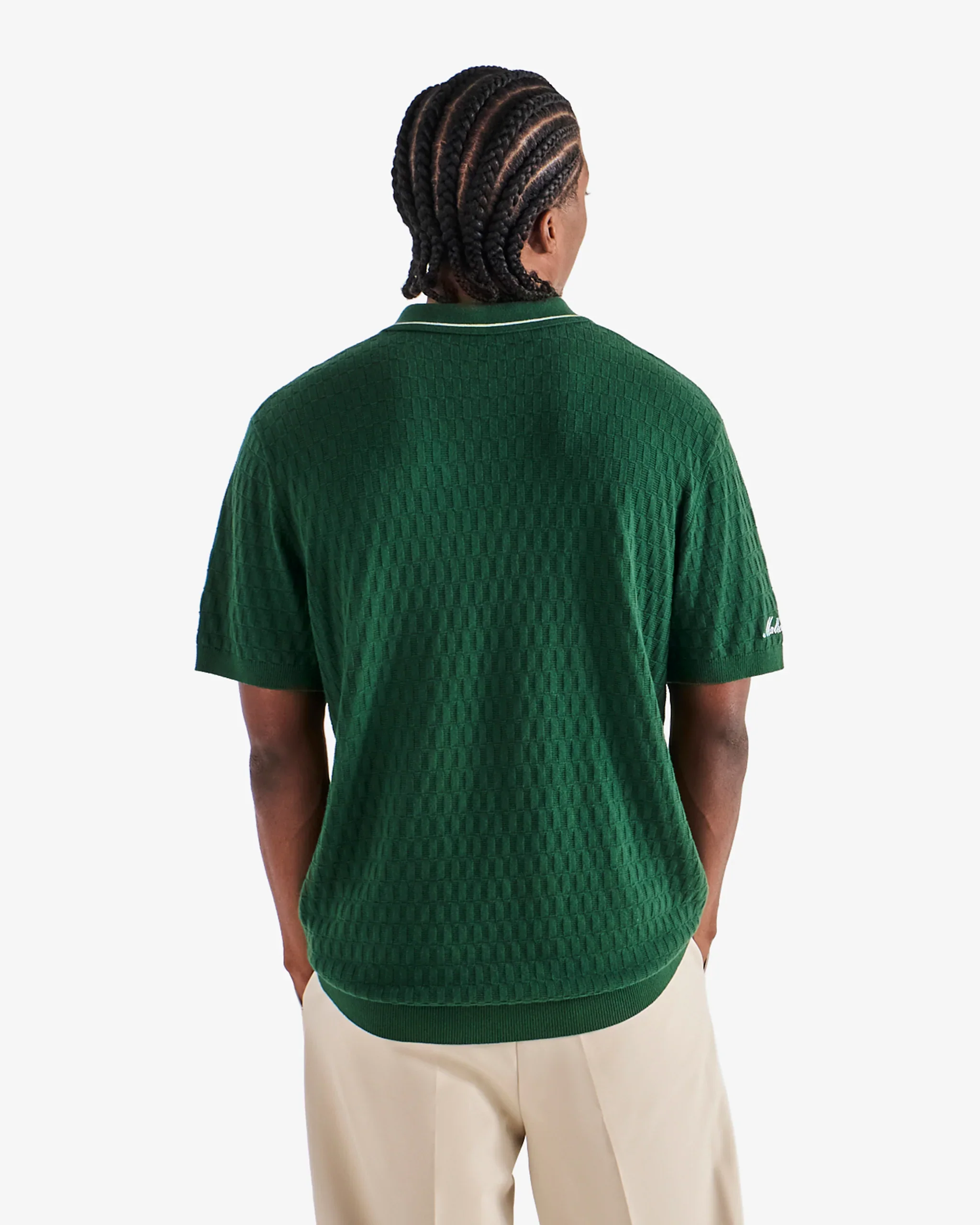 Malbon Golf Crest Knit Polo - Myrtle - Image 7