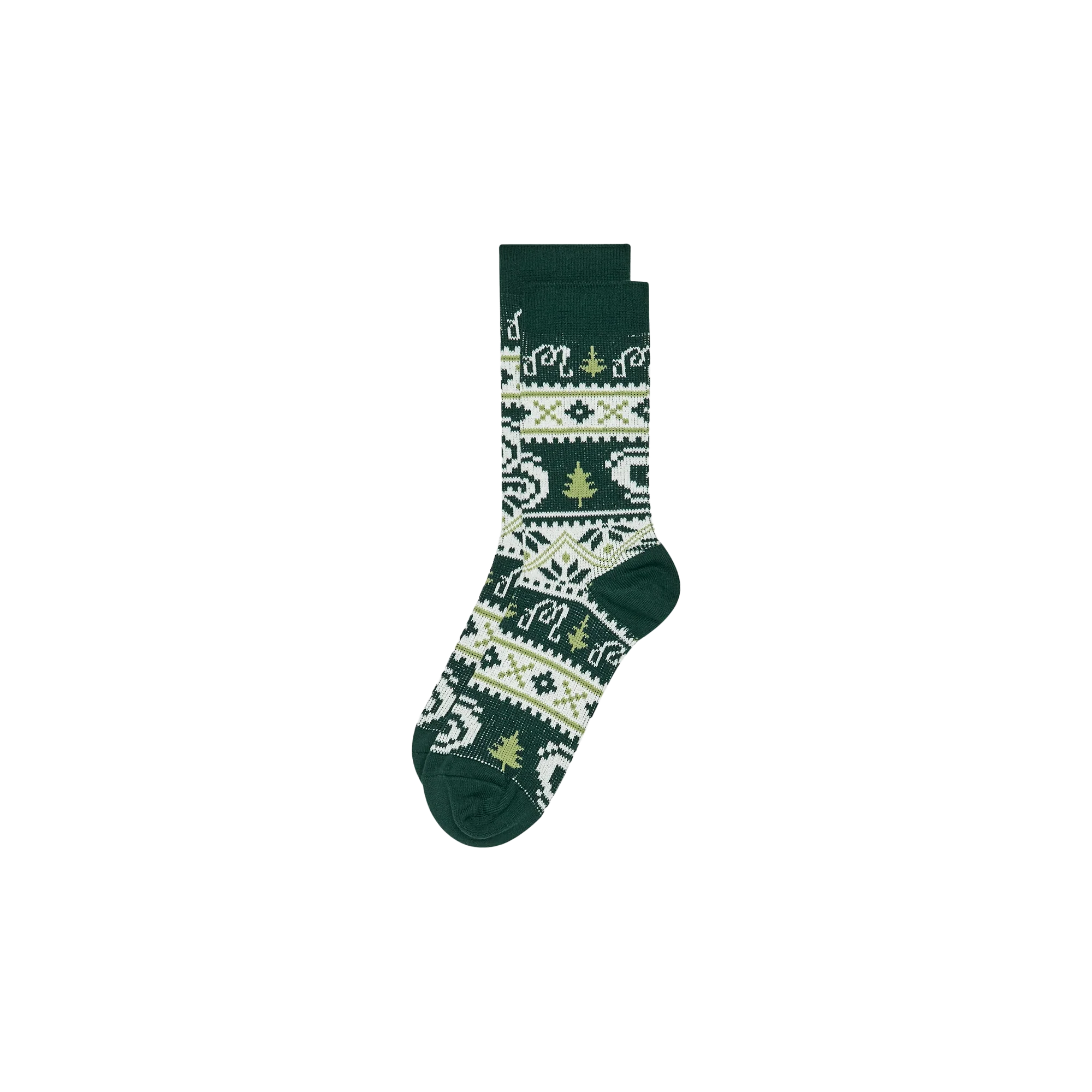 Malbon Golf Douglas Fair Isle Sock - Green - Image 3