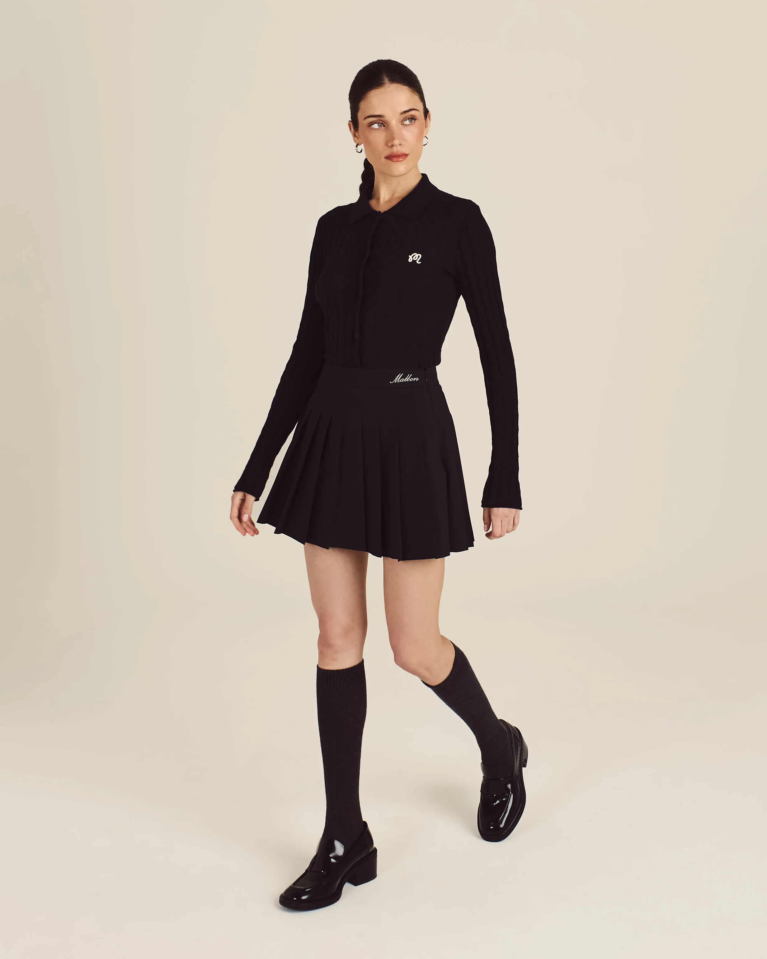 Malbon Golf Women's Florence Knit Top - Black