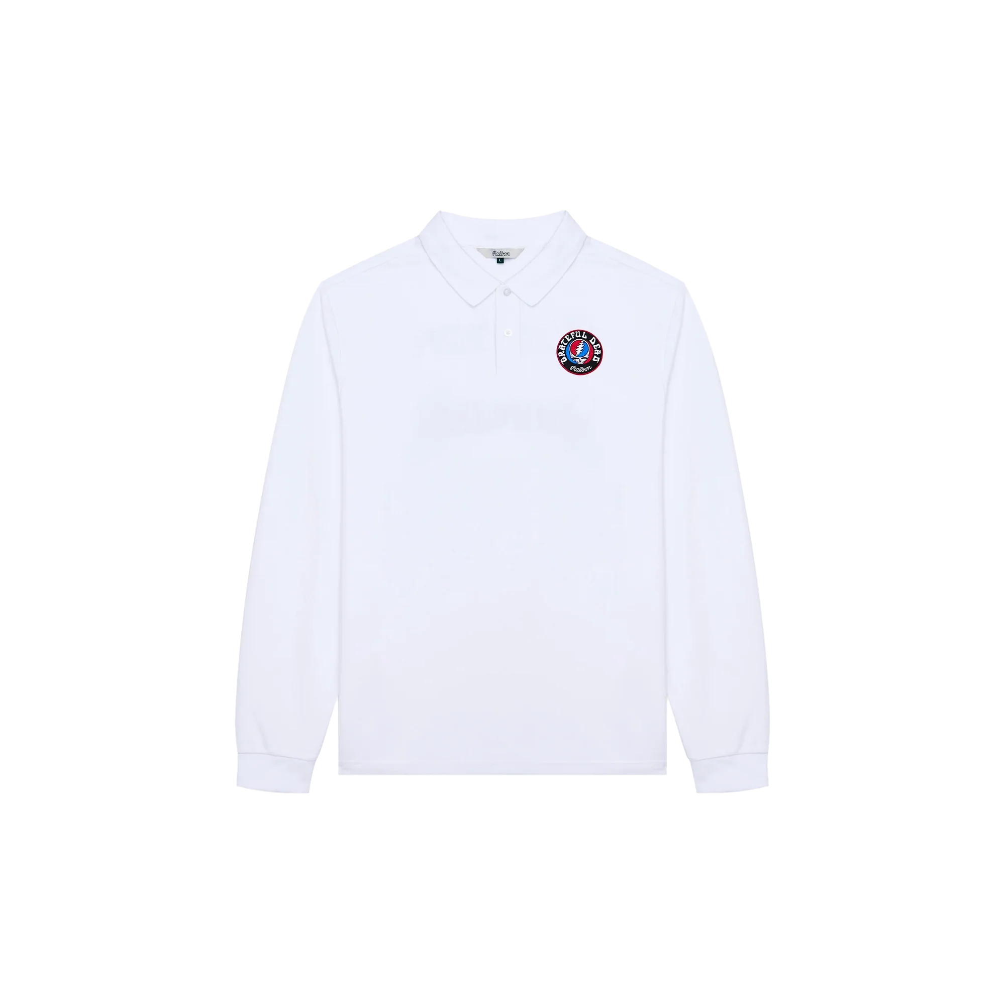 Malbon Golf Grateful Dead Stealie Polo - White - Image 3