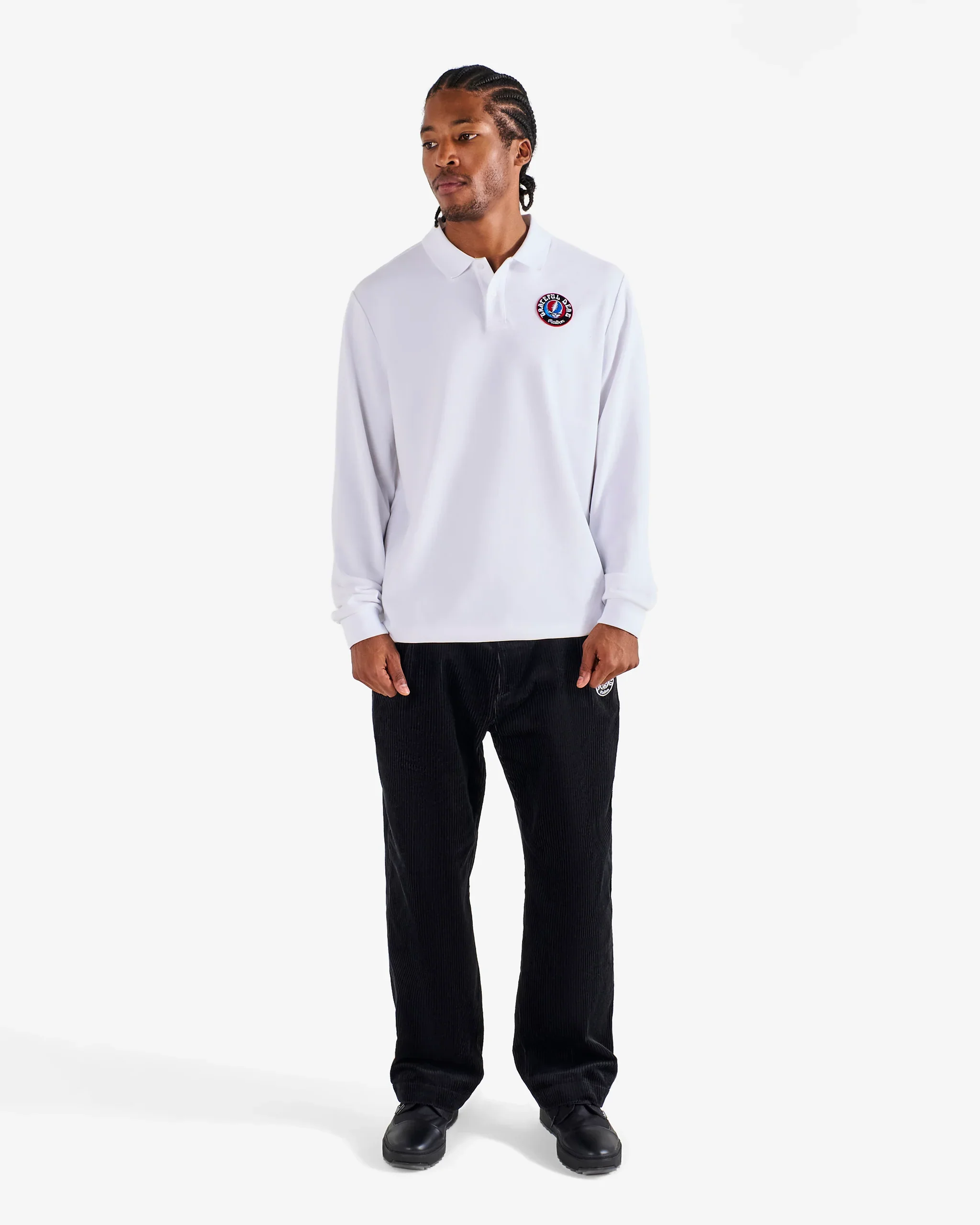 Malbon Golf Grateful Dead Stealie Polo - White - Image 7
