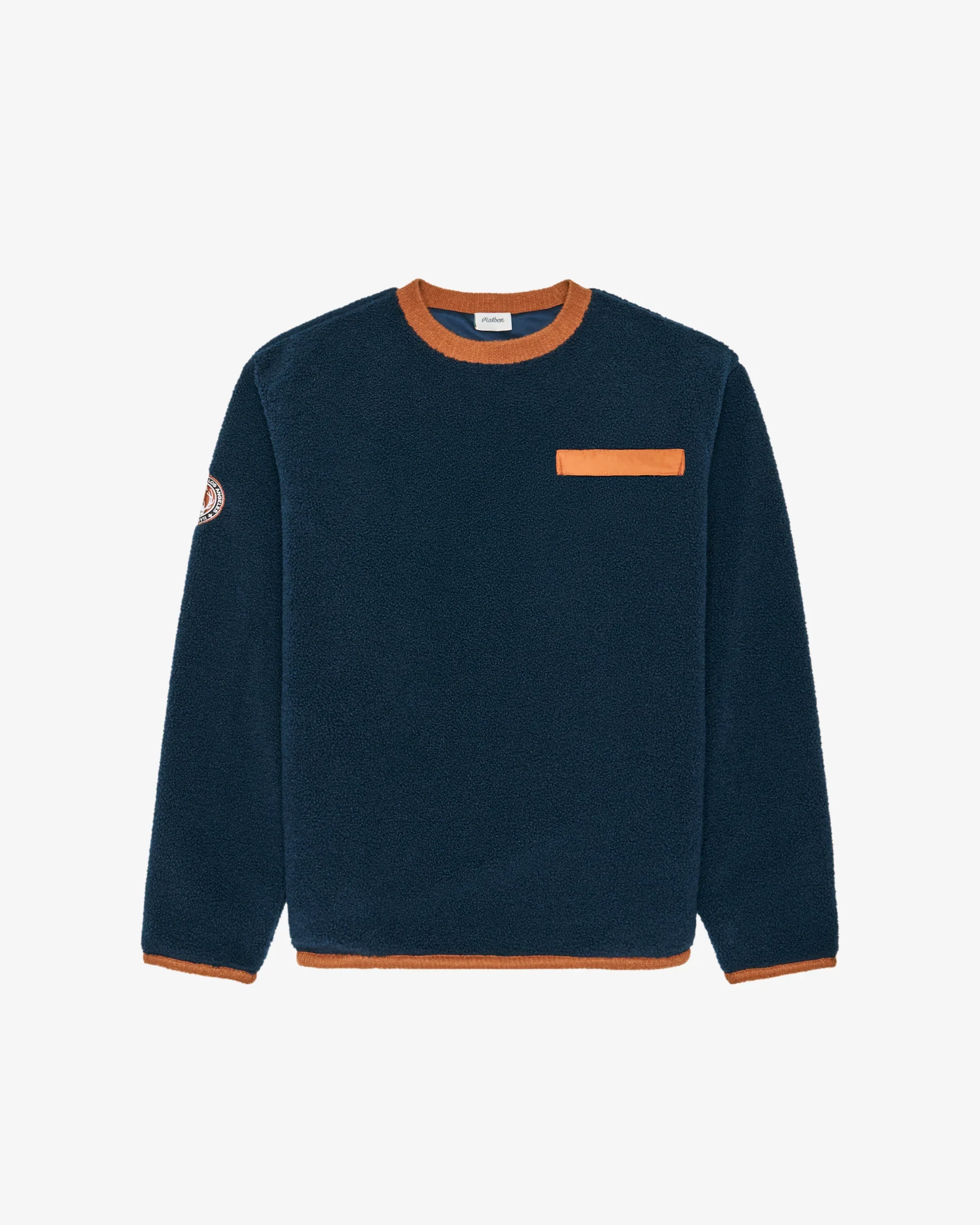 Malbon Golf Hudson Sherpa Crewneck - Navy - Image 7
