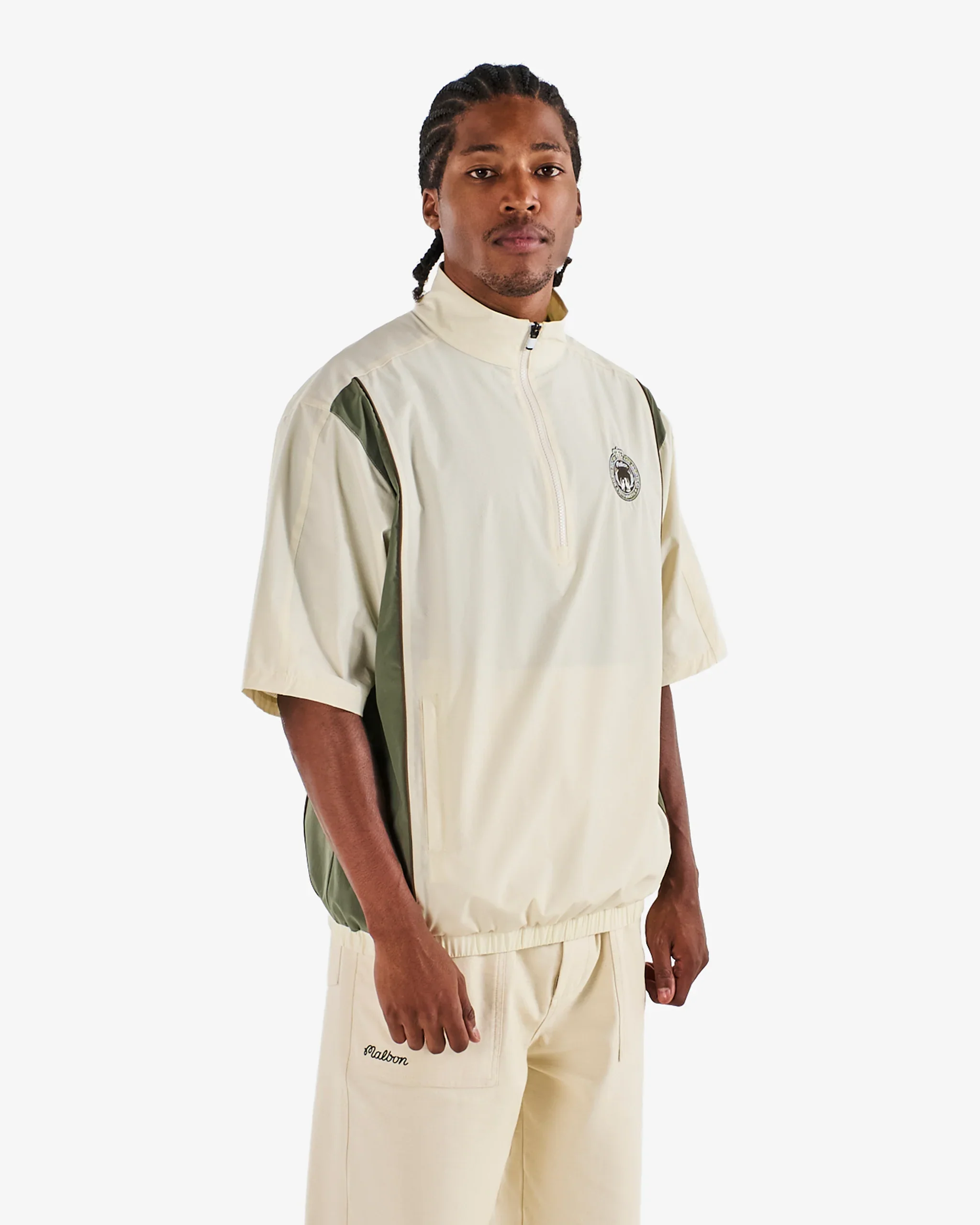 Malbon Golf Links Oakwood Windshirt - Beige - Image 6