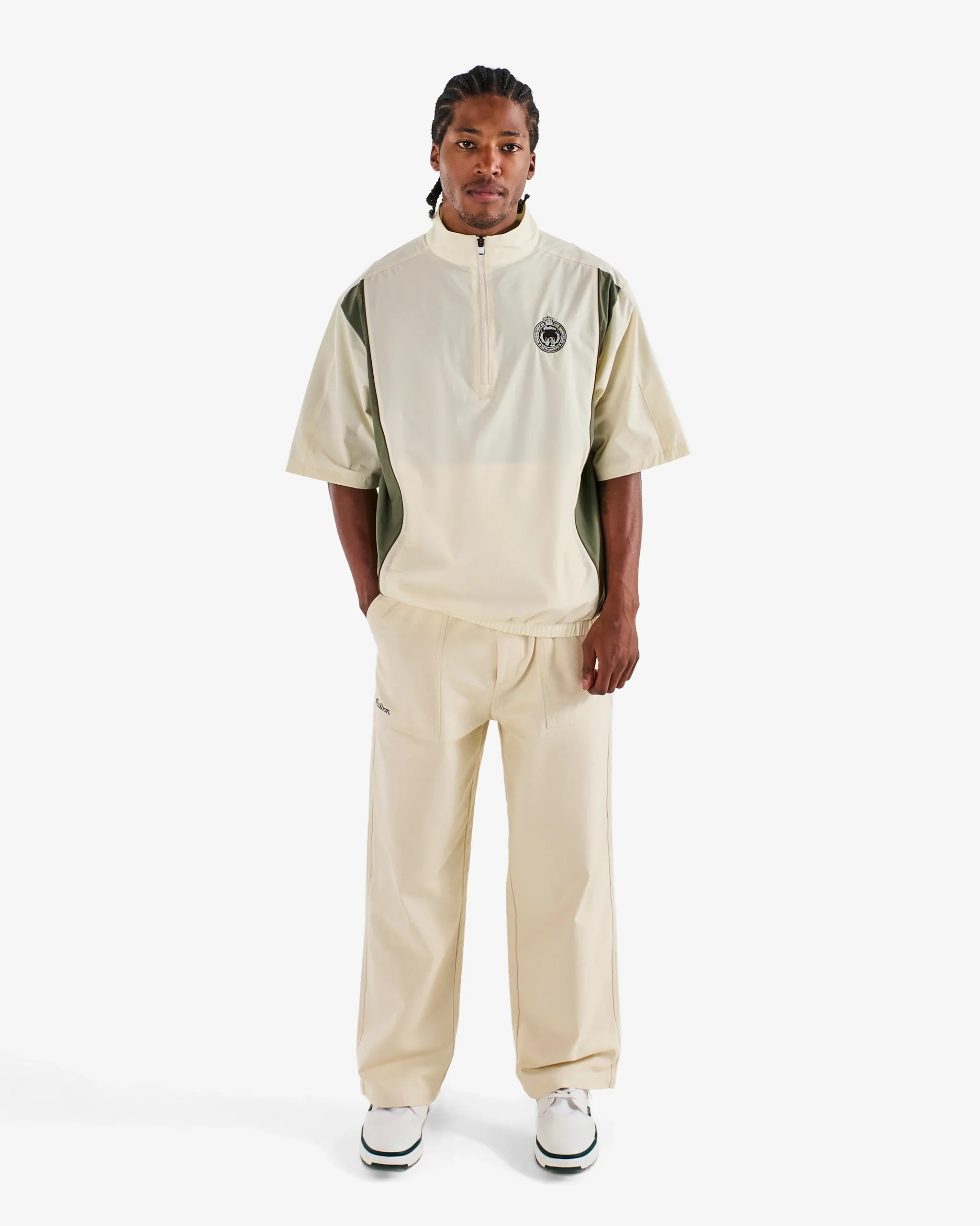 Malbon Golf Links Oakwood Windshirt - Beige - Image 7