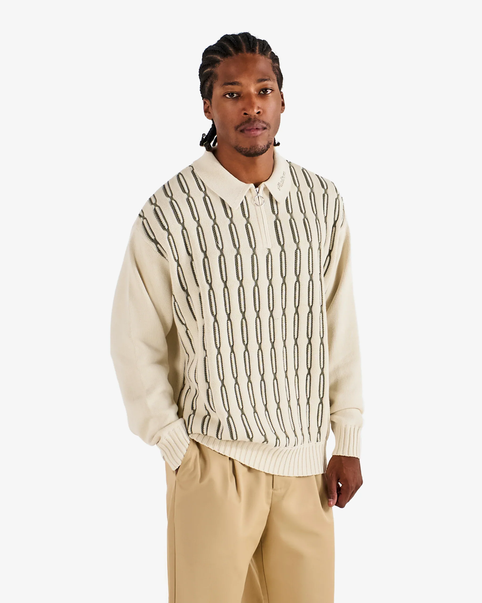 Malbon Golf Links Polo Sweater - Beige - Image 4