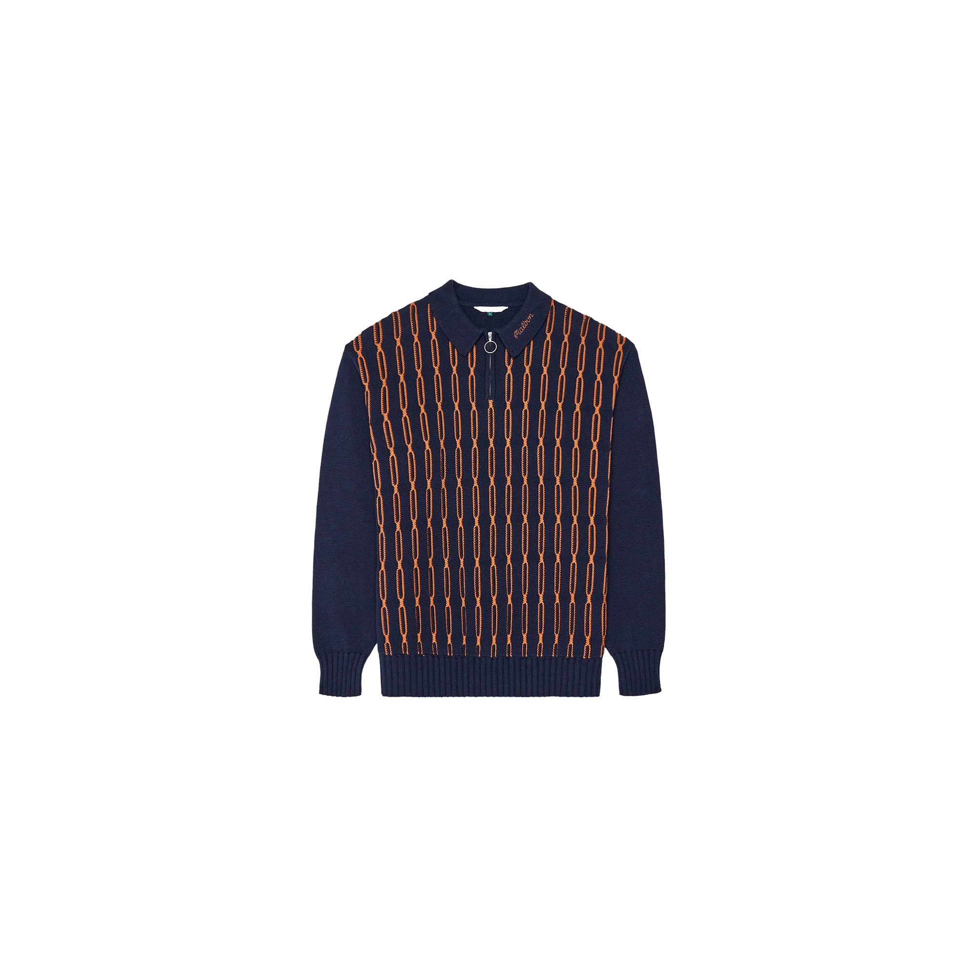 Malbon Golf Links Polo Sweater - Navy
