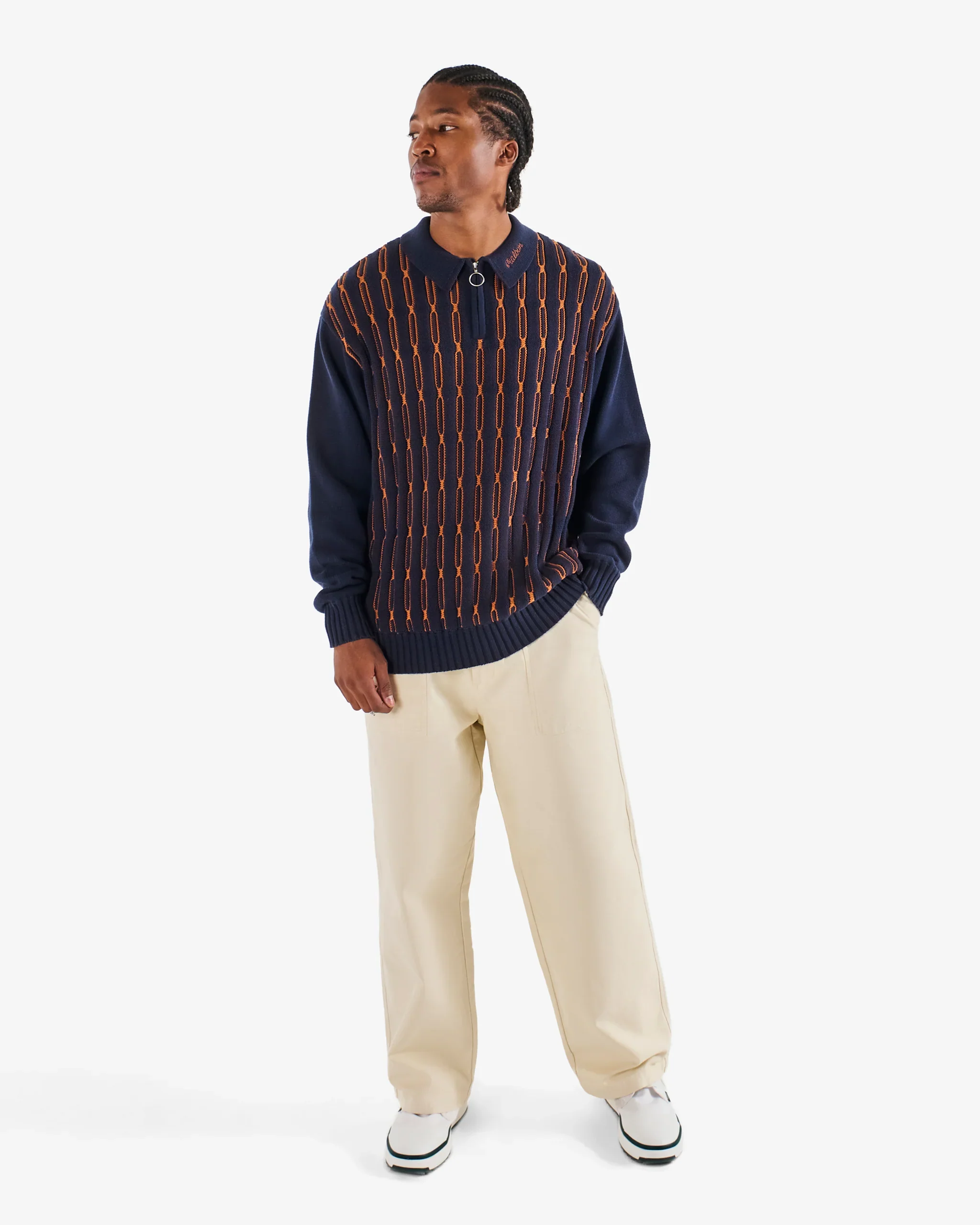 Malbon Golf Links Polo Sweater - Navy - Image 4