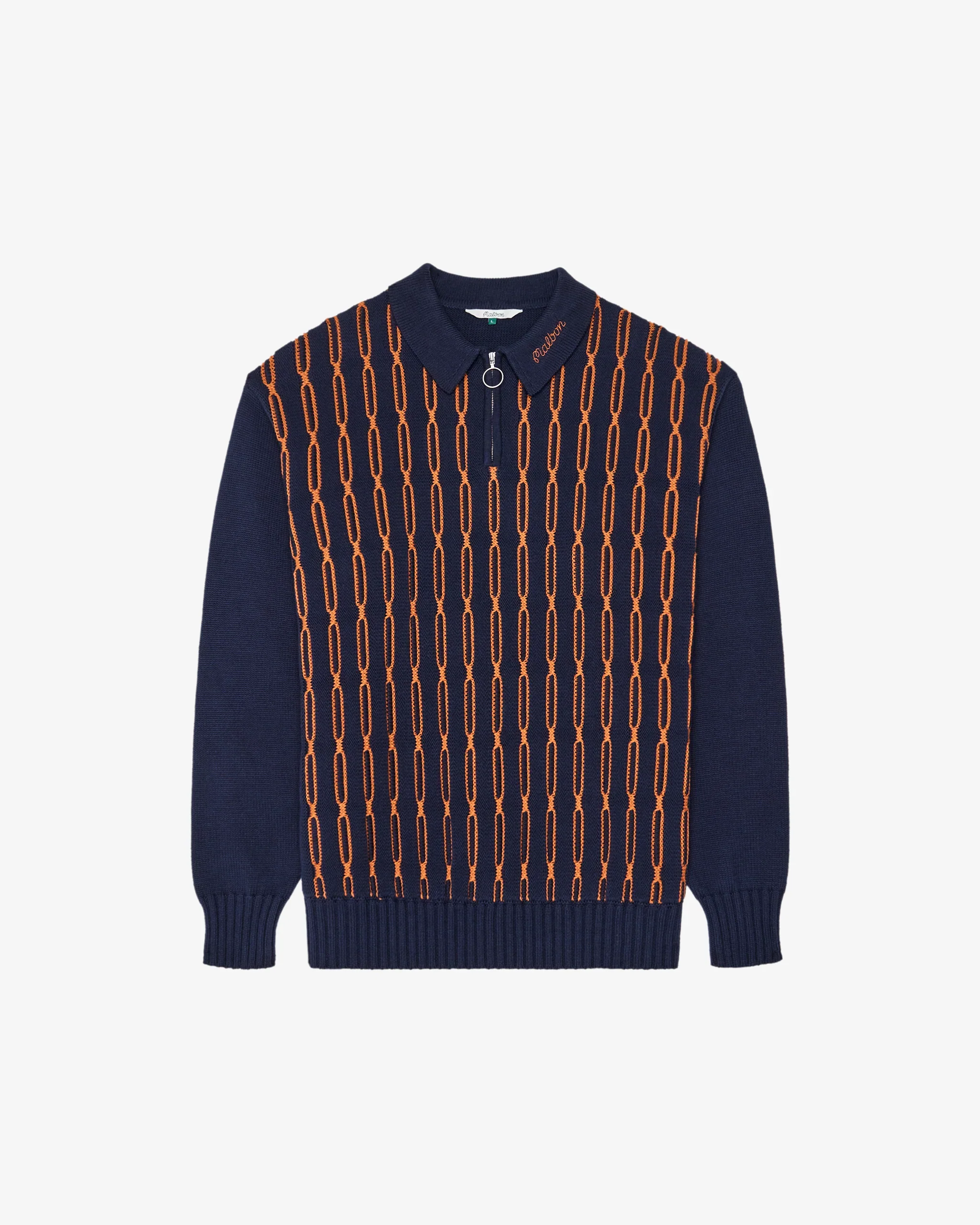 Malbon Golf Links Polo Sweater - Navy - Image 6