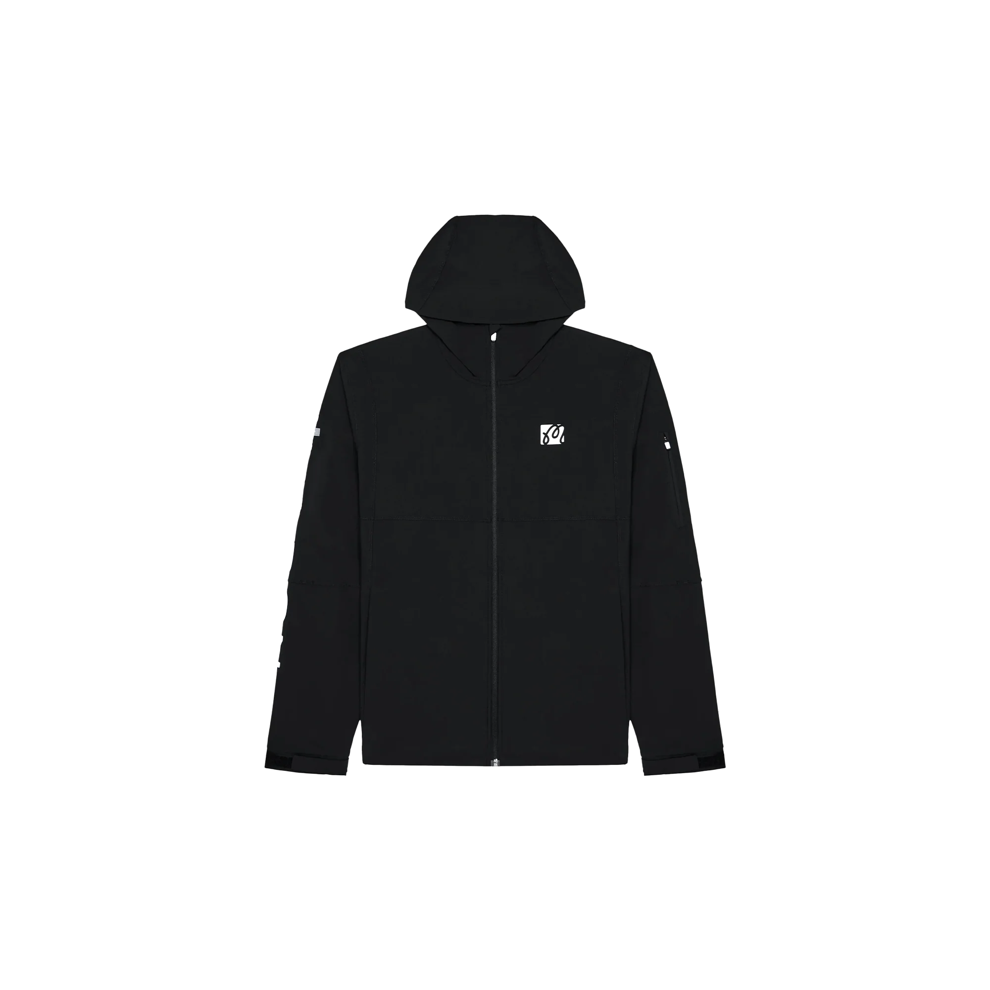 Malbon Golf Performance Full Zip Shell Jacket - Black