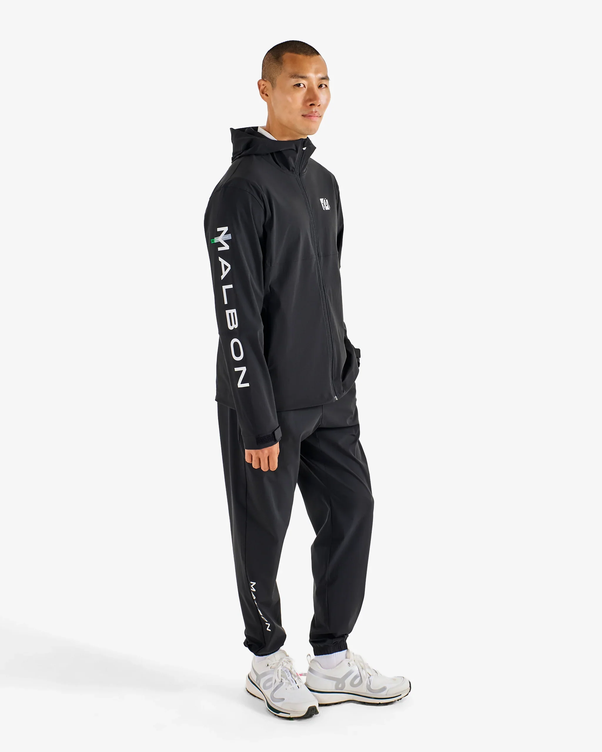 Malbon Golf Performance Full Zip Shell Jacket - Black - Image 8