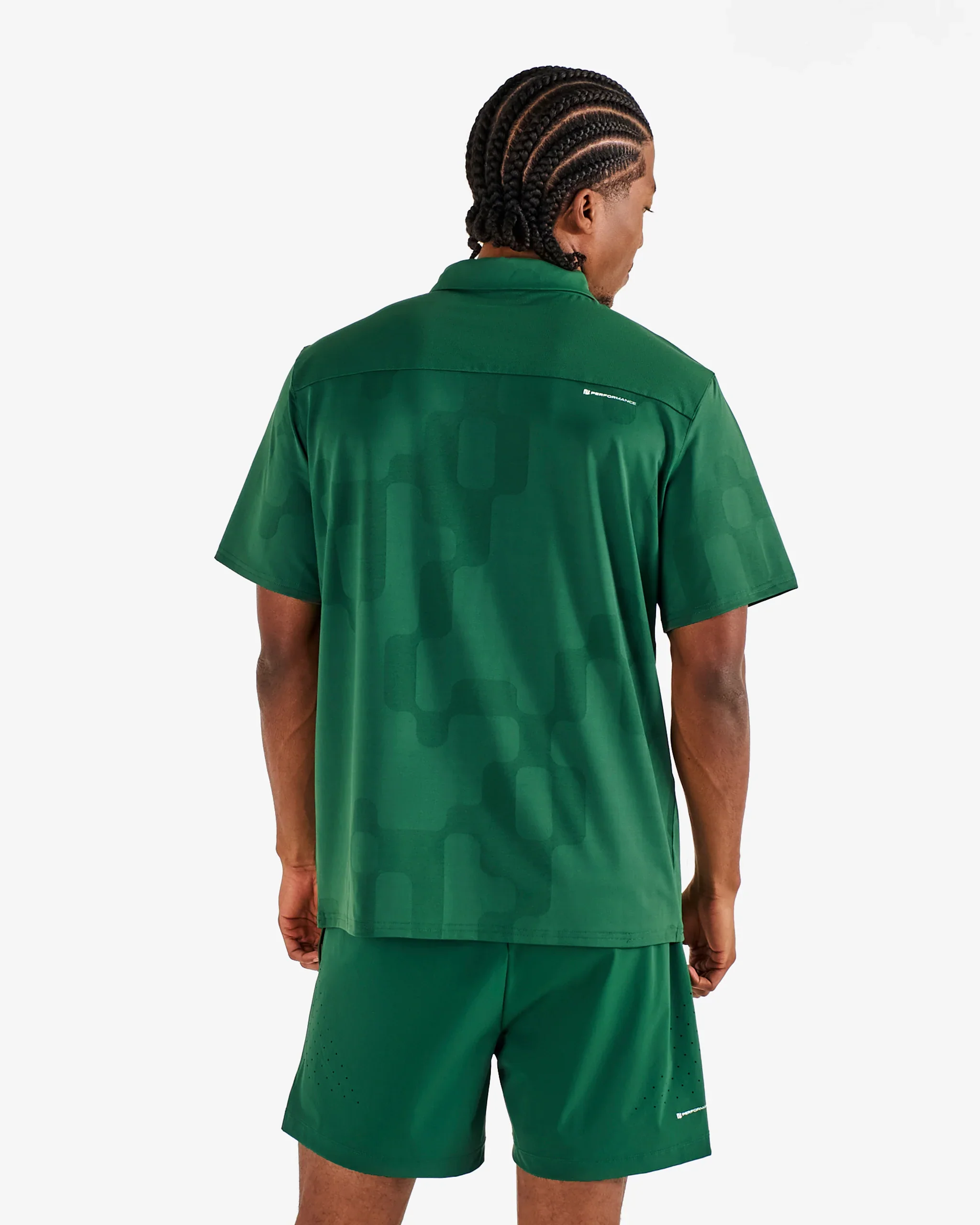 Malbon Golf Performance Mesh Paneled Polo - Eden Green - Image 4