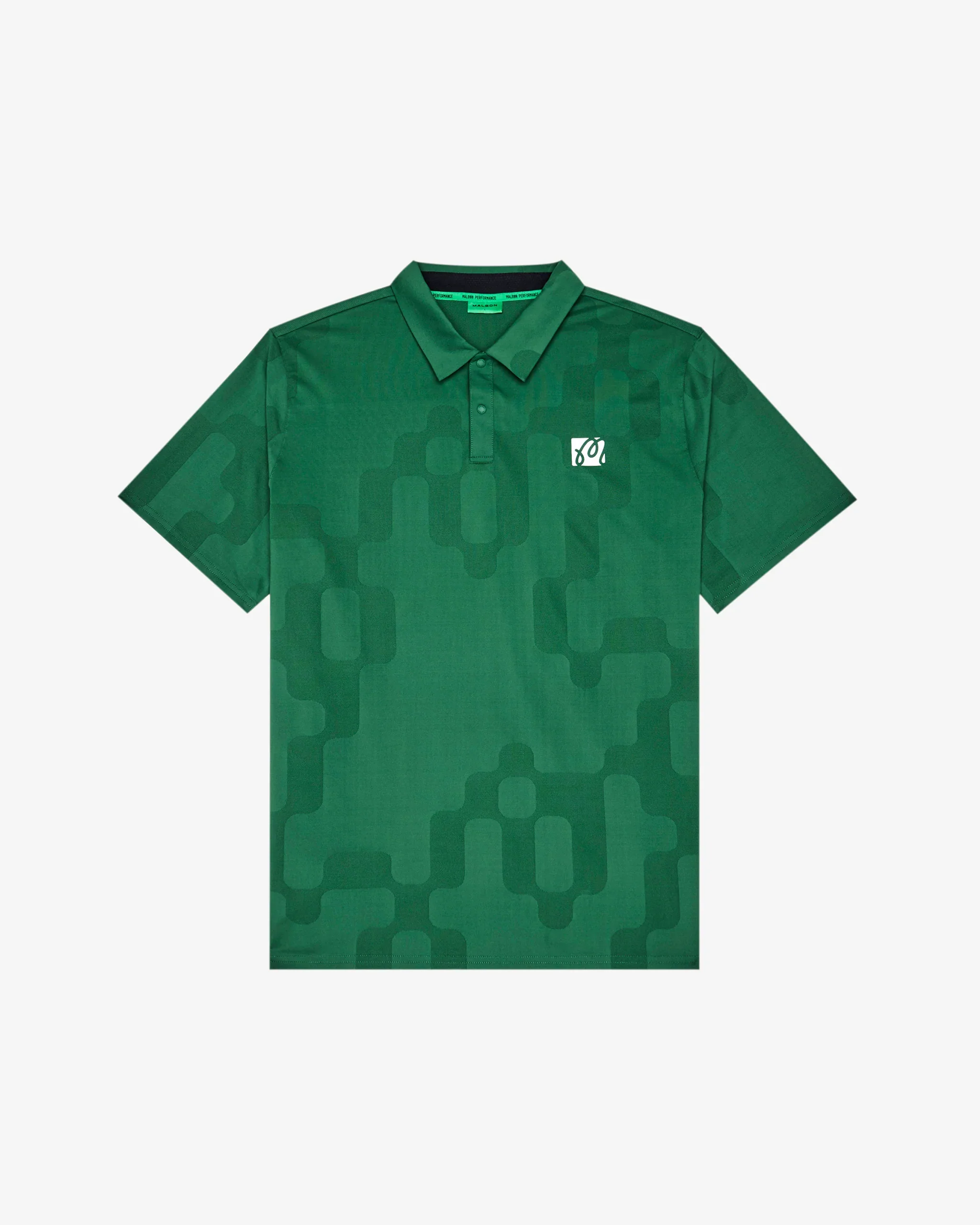 Malbon Golf Performance Mesh Paneled Polo - Eden Green - Image 6